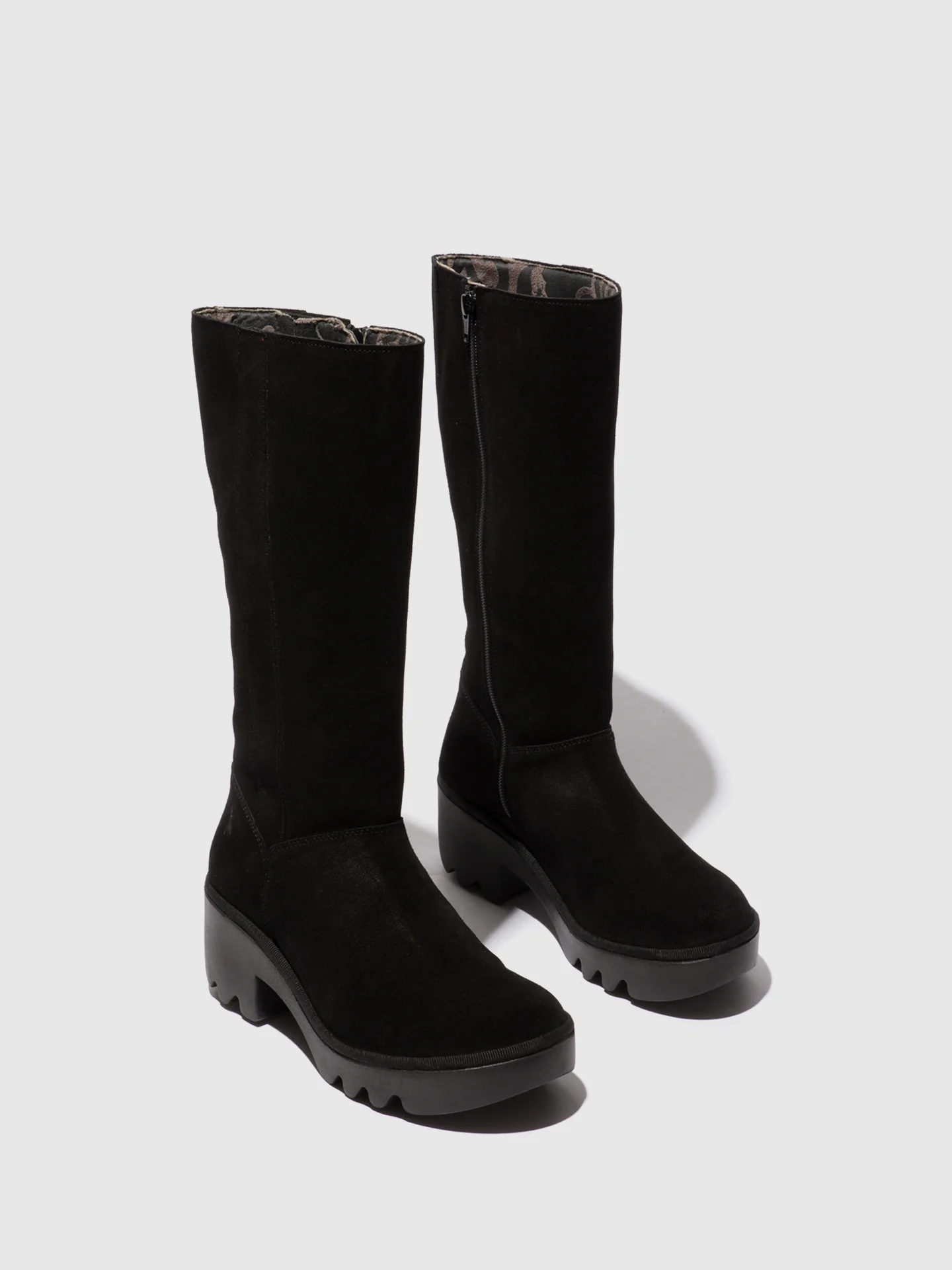 Zip Up Boots TAAB512FLY OIL SUEDE BLACK - Image 2