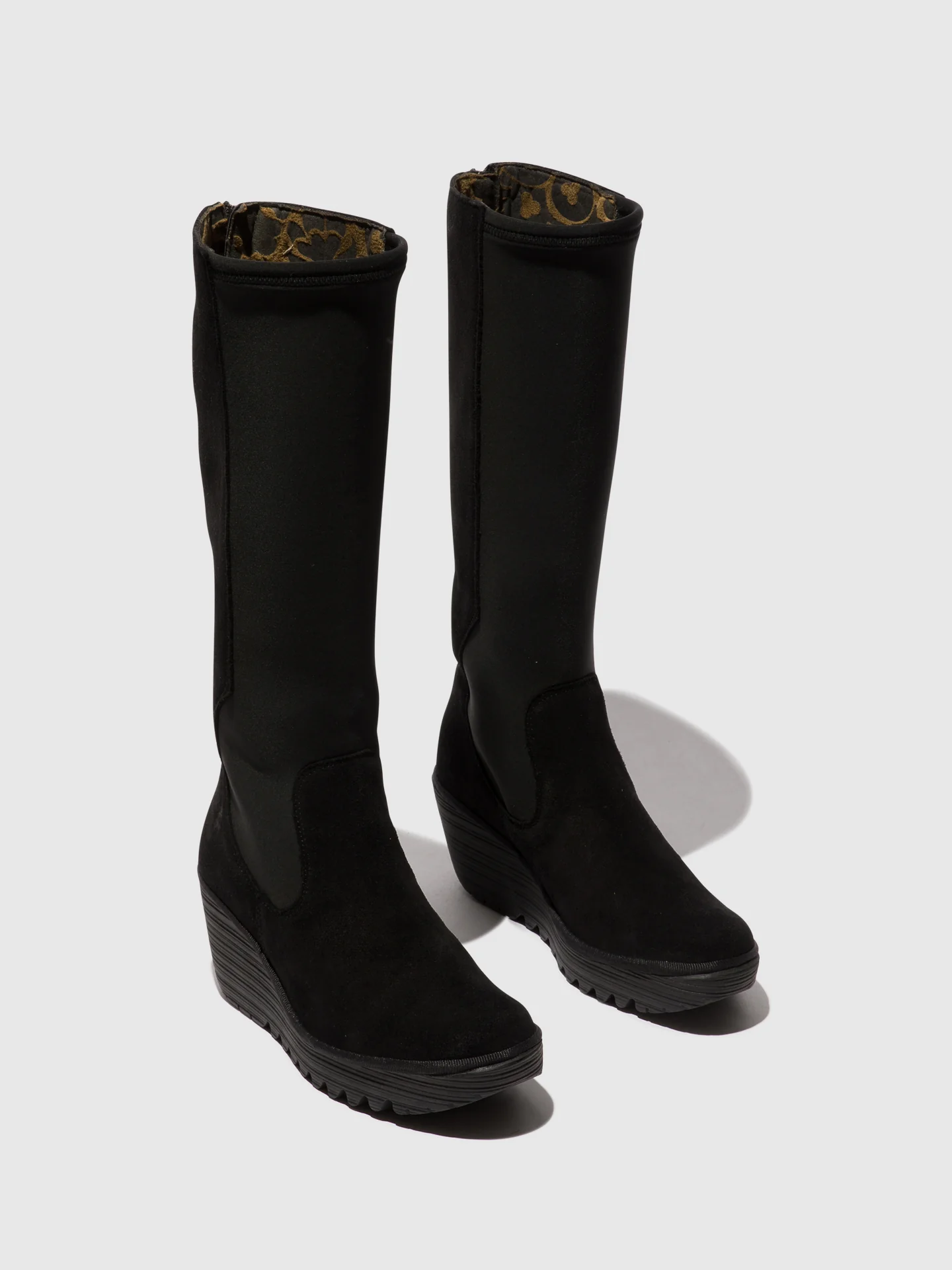 Zip Up Boots YOJA401FLY OIL SUEDE BLACK - Image 2
