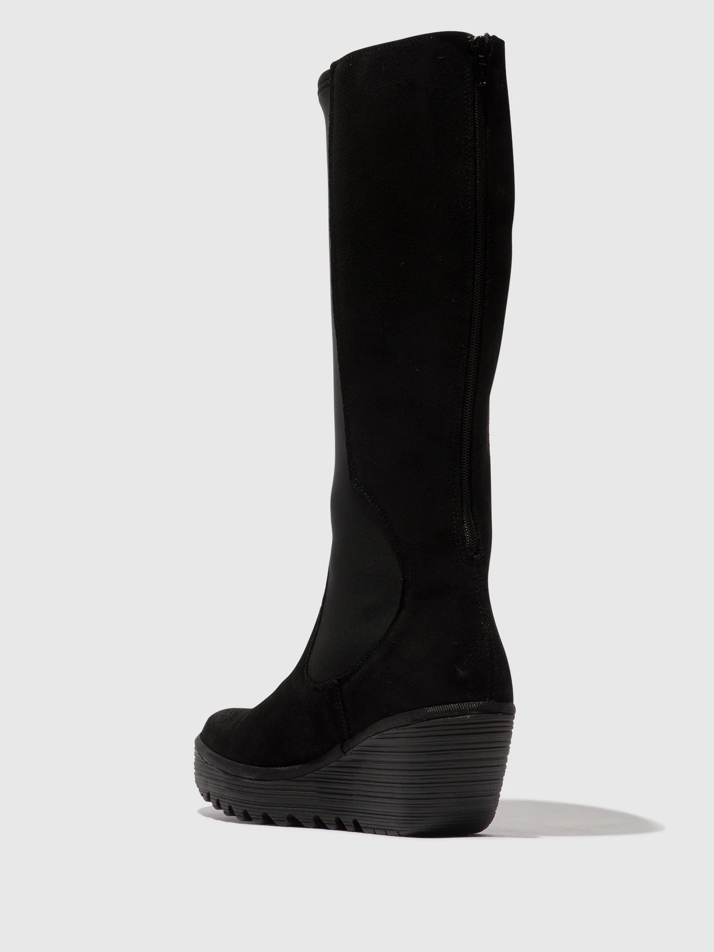 Zip Up Boots YOJA401FLY OIL SUEDE BLACK - Image 3