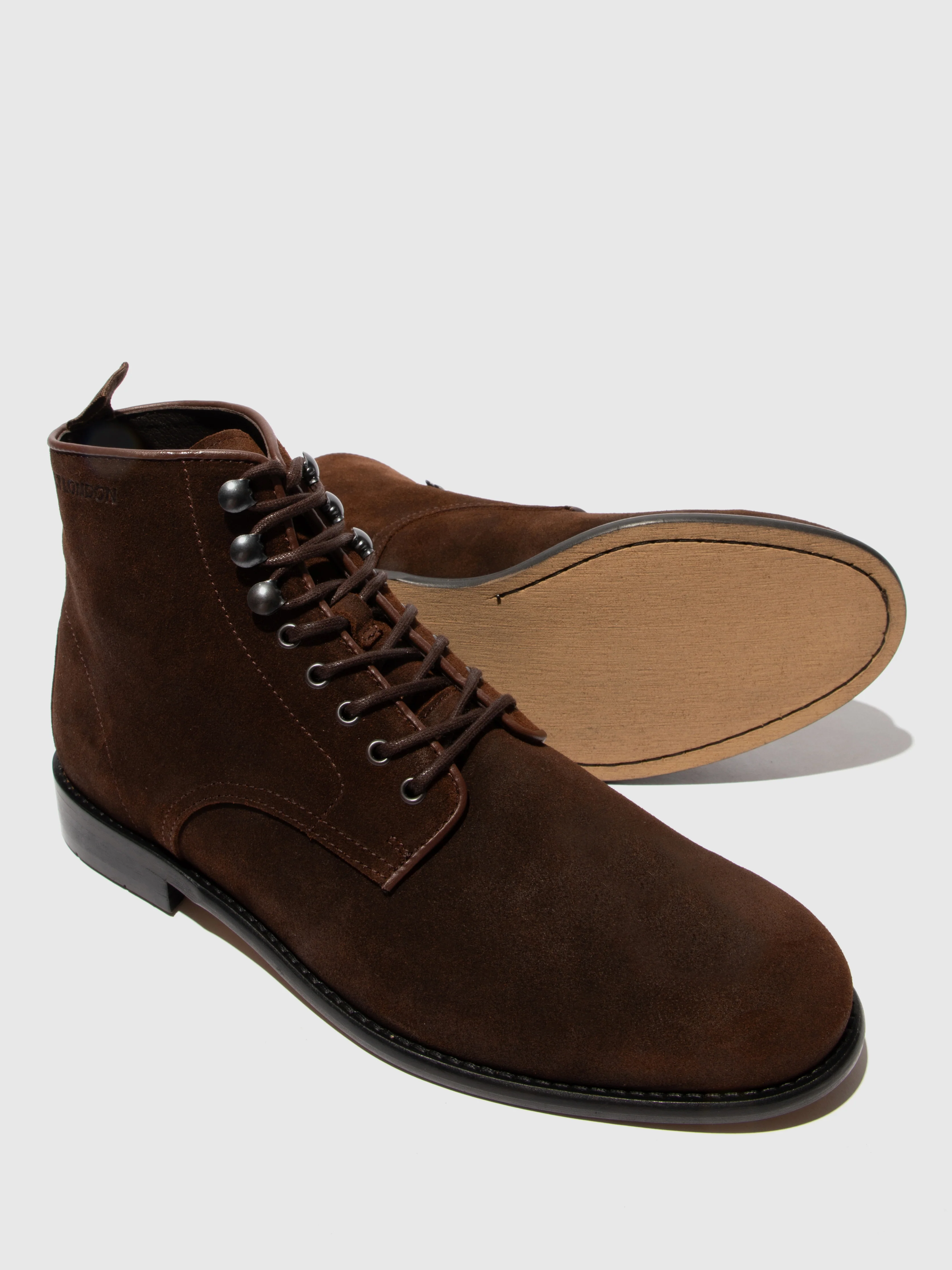 Lace-up Ankle Boots WERN002FLY OIL SUEDE CAMEL - Image 4