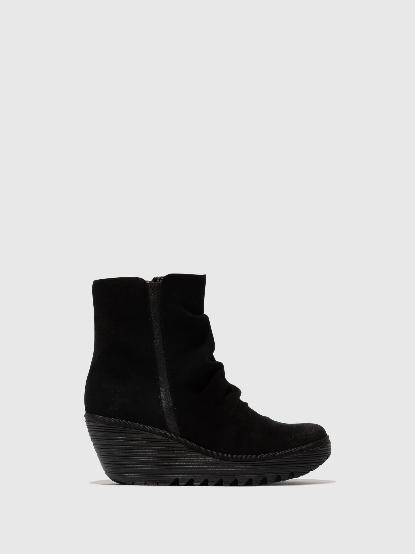 Zip Up Ankle Boots YOPA461FLY OIL SUEDE/MOUSSE BLACK