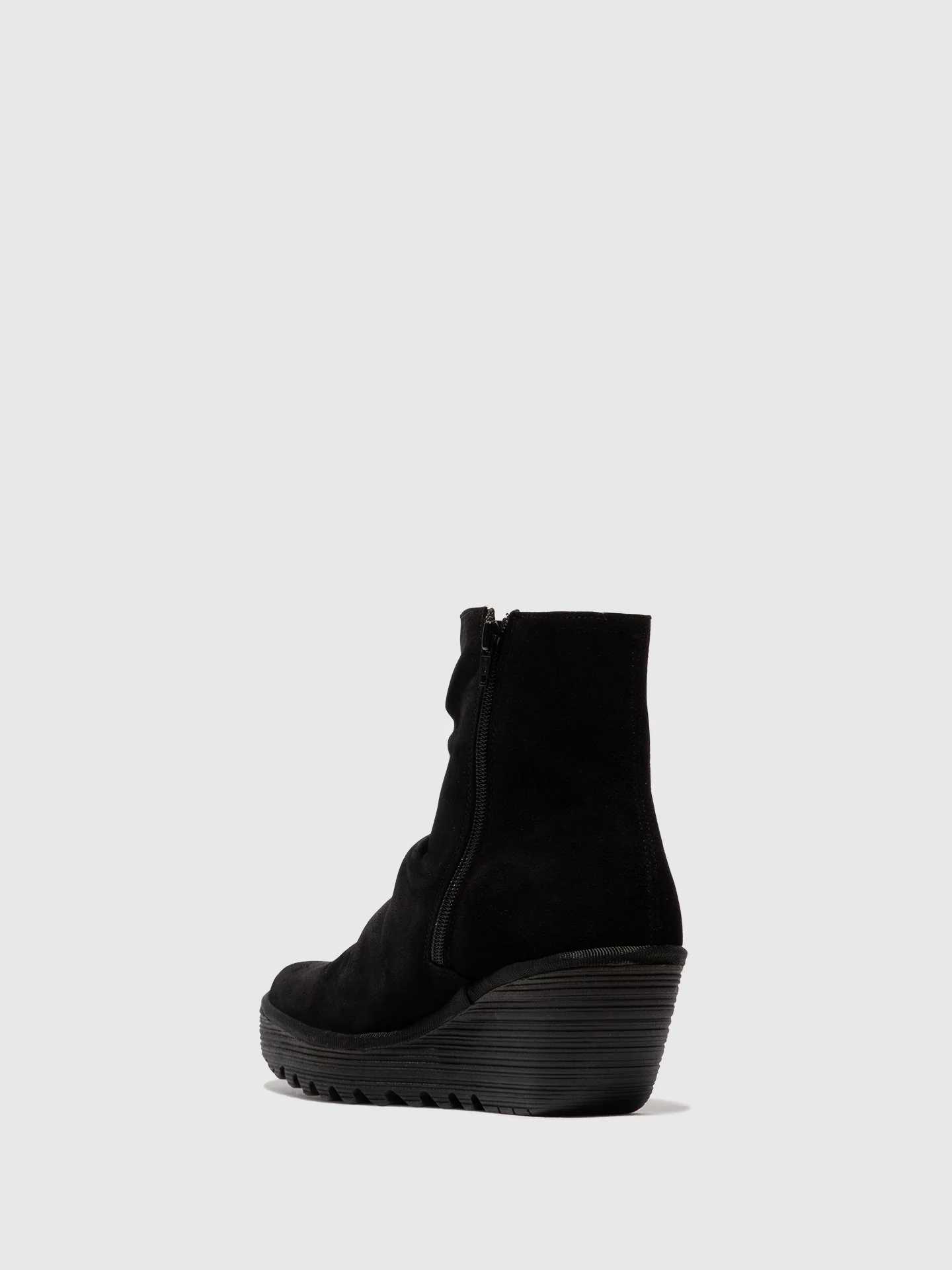 Zip Up Ankle Boots YOPA461FLY OIL SUEDE/MOUSSE BLACK - Image 3