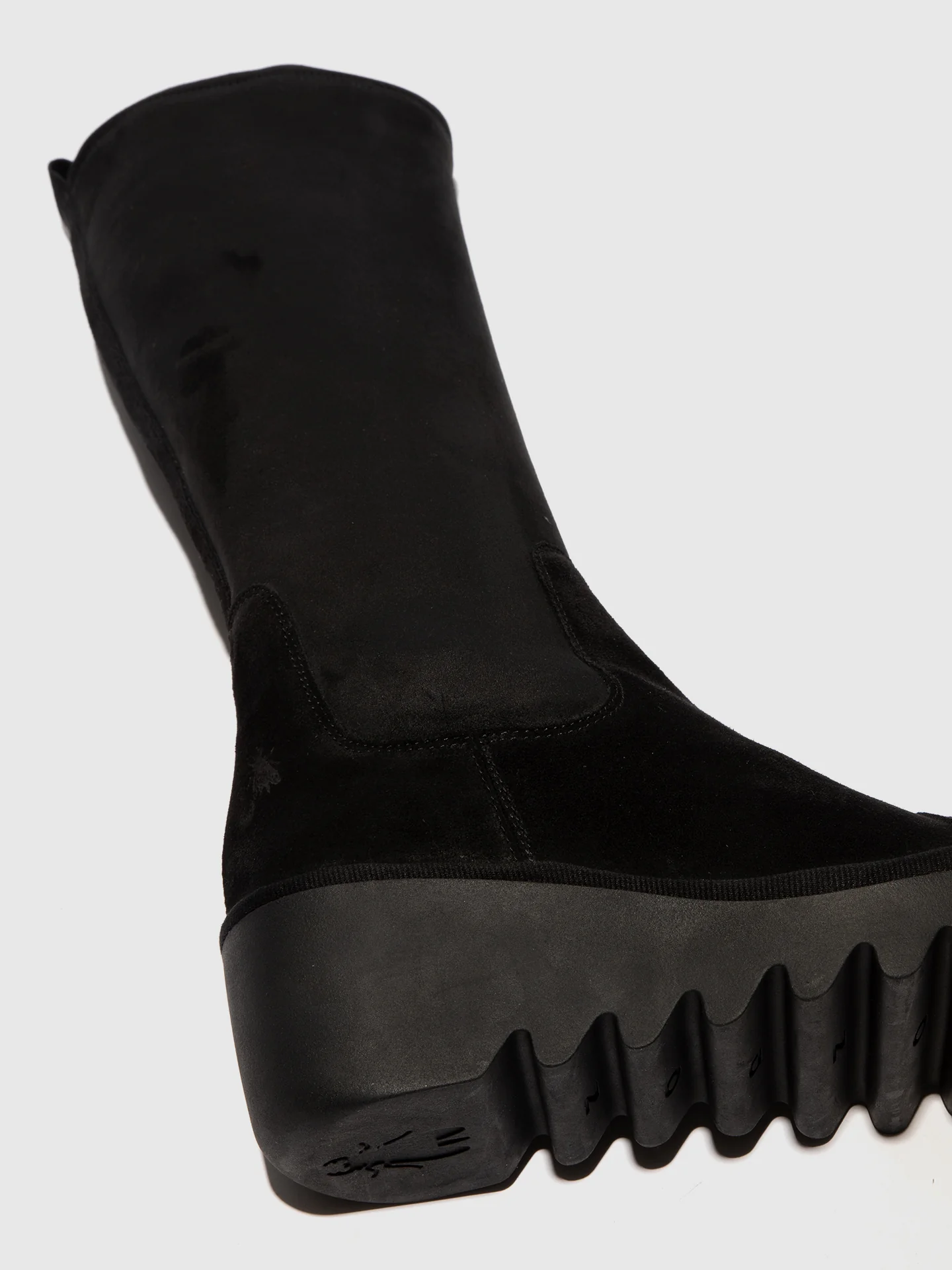 Zip Up Boots BADI601FLY OIL SUEDE/STRECH BLACK - Image 4