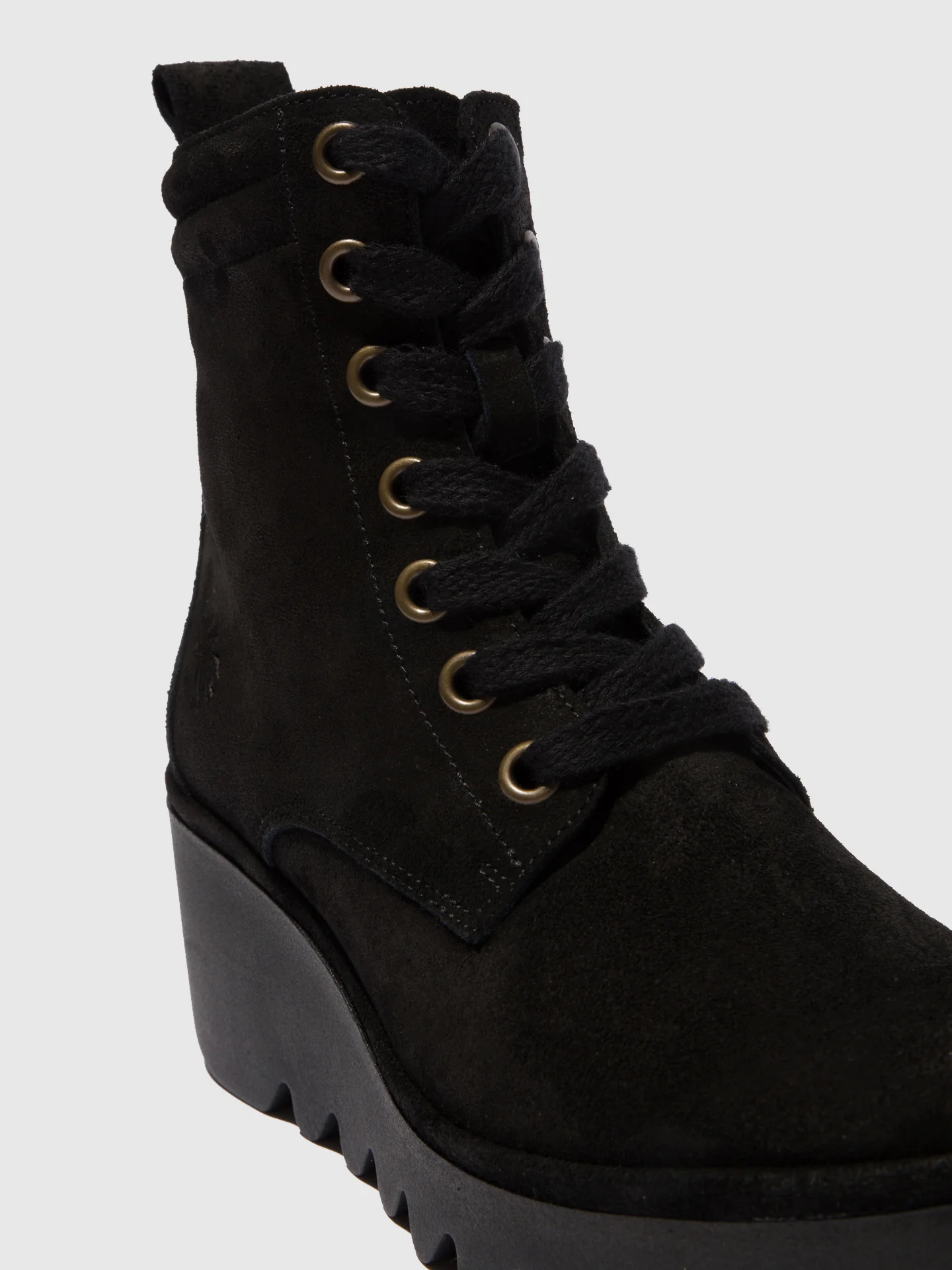 Lace-up Ankle Boots BIAZ329FLY OILSUEDE BLACK - Image 4