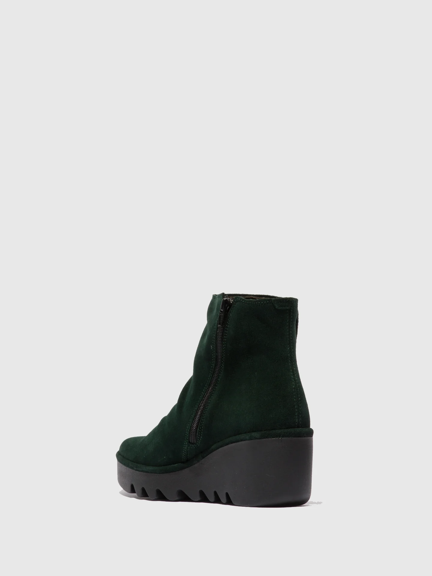 Zip Up Ankle Boots BROM344FLY OILSUEDE GREEN FOREST - Image 3