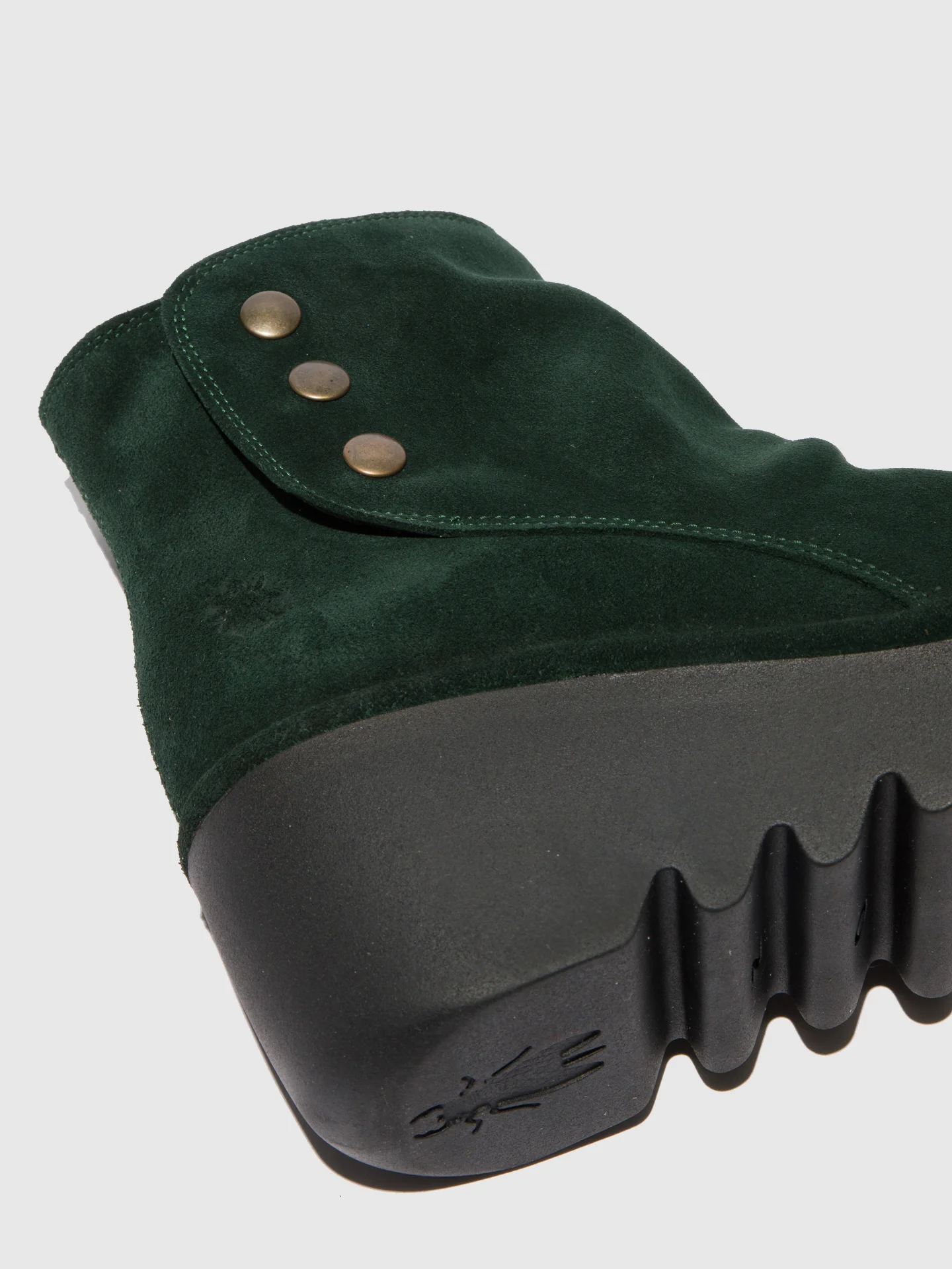 Zip Up Ankle Boots BROM344FLY OILSUEDE GREEN FOREST - Image 4