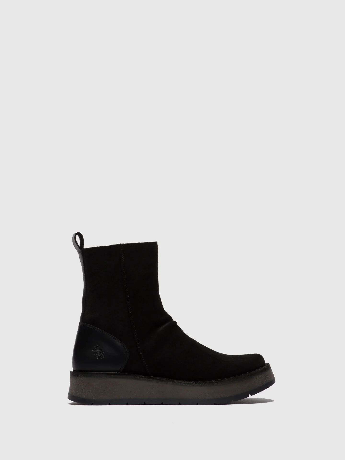 Zip Up Ankle Boots RENO053FLY OILSUEDE/RUG BLACK