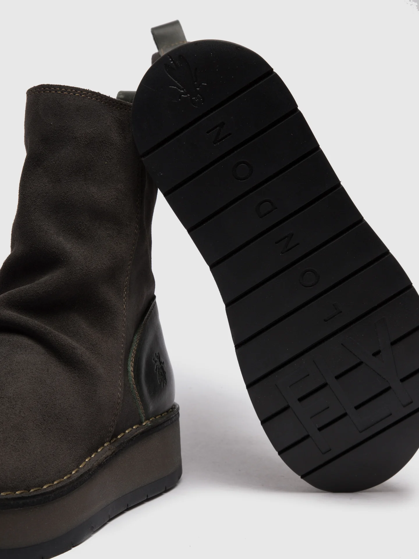 Zip Up Ankle Boots RENO053FLY OILSUEDE/RUG DIESEL - Image 4