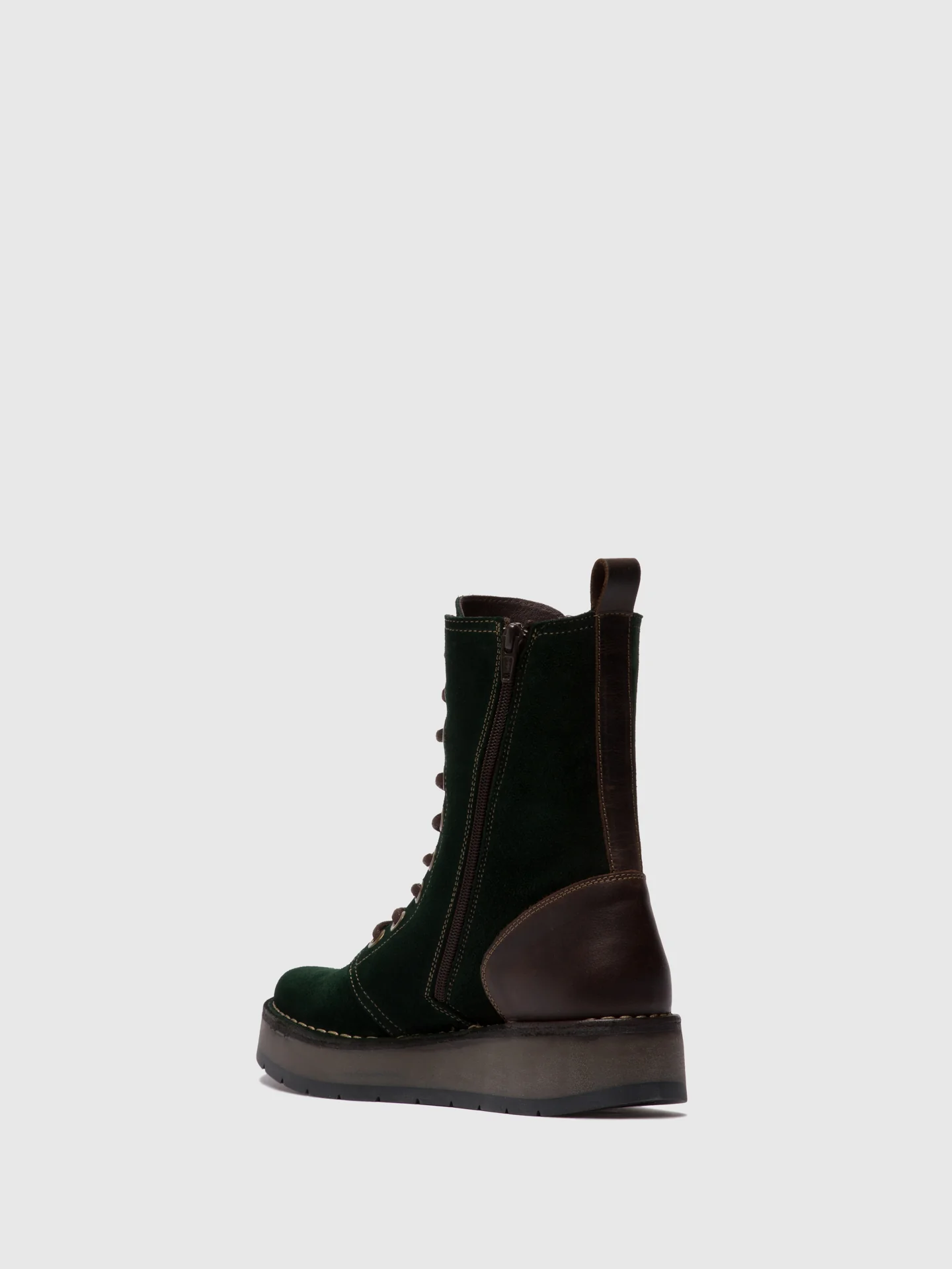Lace-up Ankle Boots RAMI043FLY OILSUEDE/RUG GREEN FOREST/DK.BROWN - Image 3