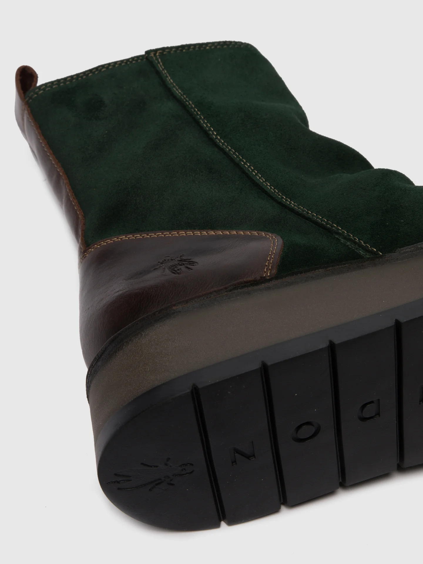 Zip Up Ankle Boots RENO053FLY OILSUEDE/RUG GREEN FOREST/DK.BROWN - Image 4