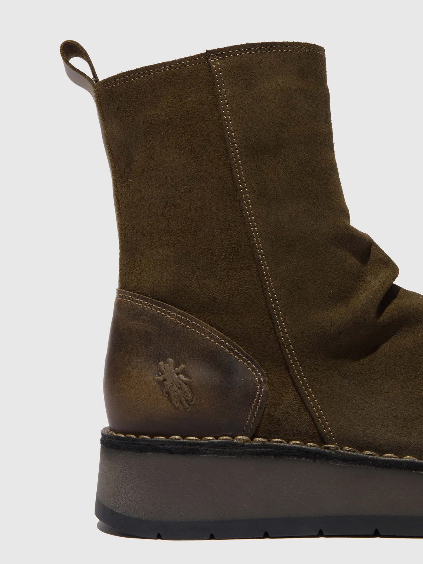 Zip Up Boots RENO053FLY OILSUEDE/RUG SLUDGE/OLIVE - Image 4