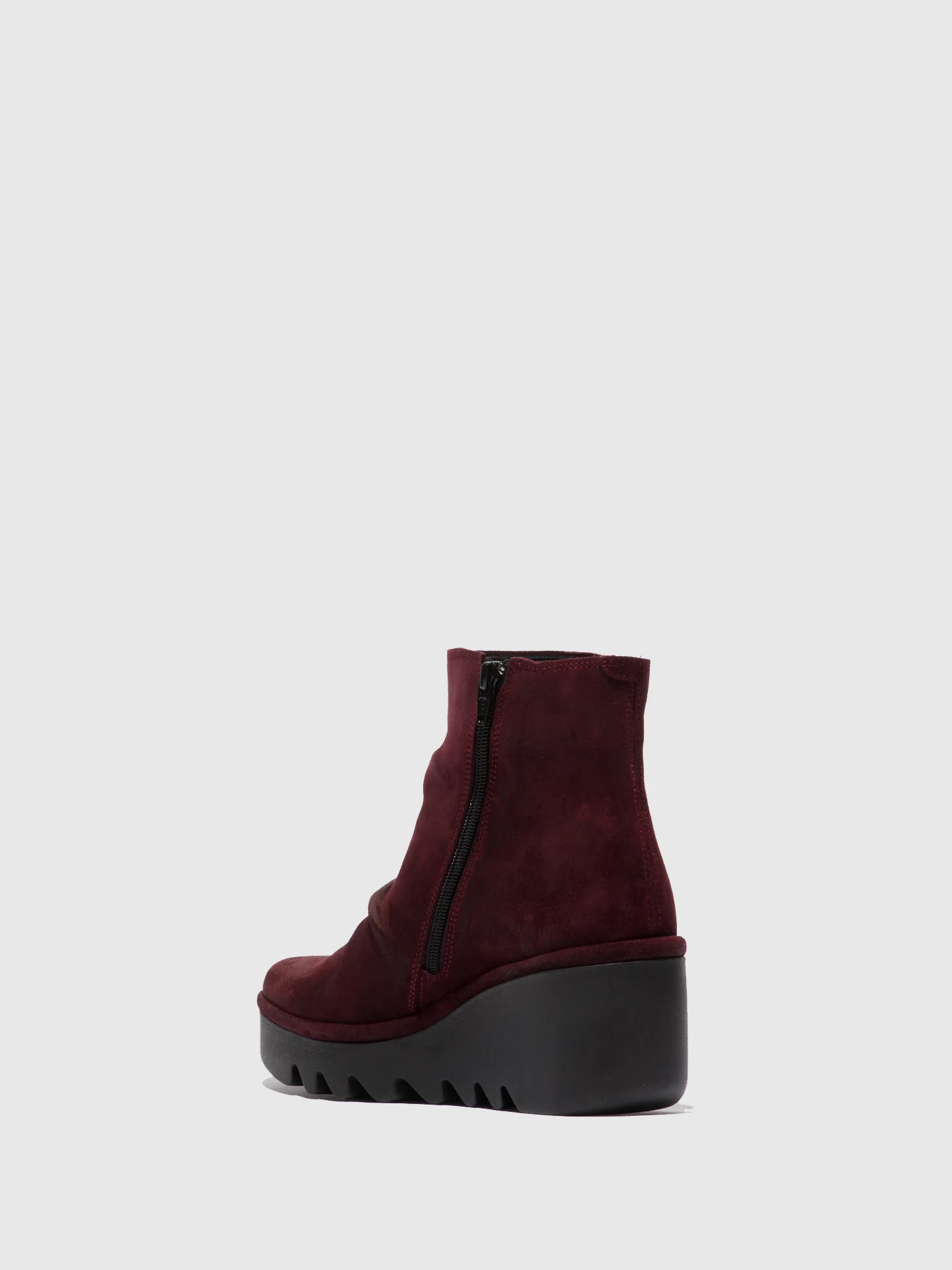 Zip Up Ankle Boots BROM344FLY OILSUEDE WINE - Image 3