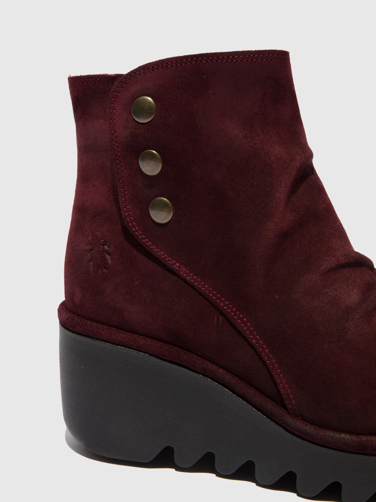 Zip Up Ankle Boots BROM344FLY OILSUEDE WINE - Image 4