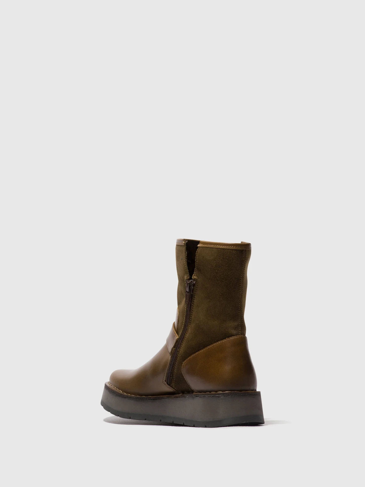 Buckle Ankle Boots RUTH101FLY OLIVE/SLUDGE - Image 3