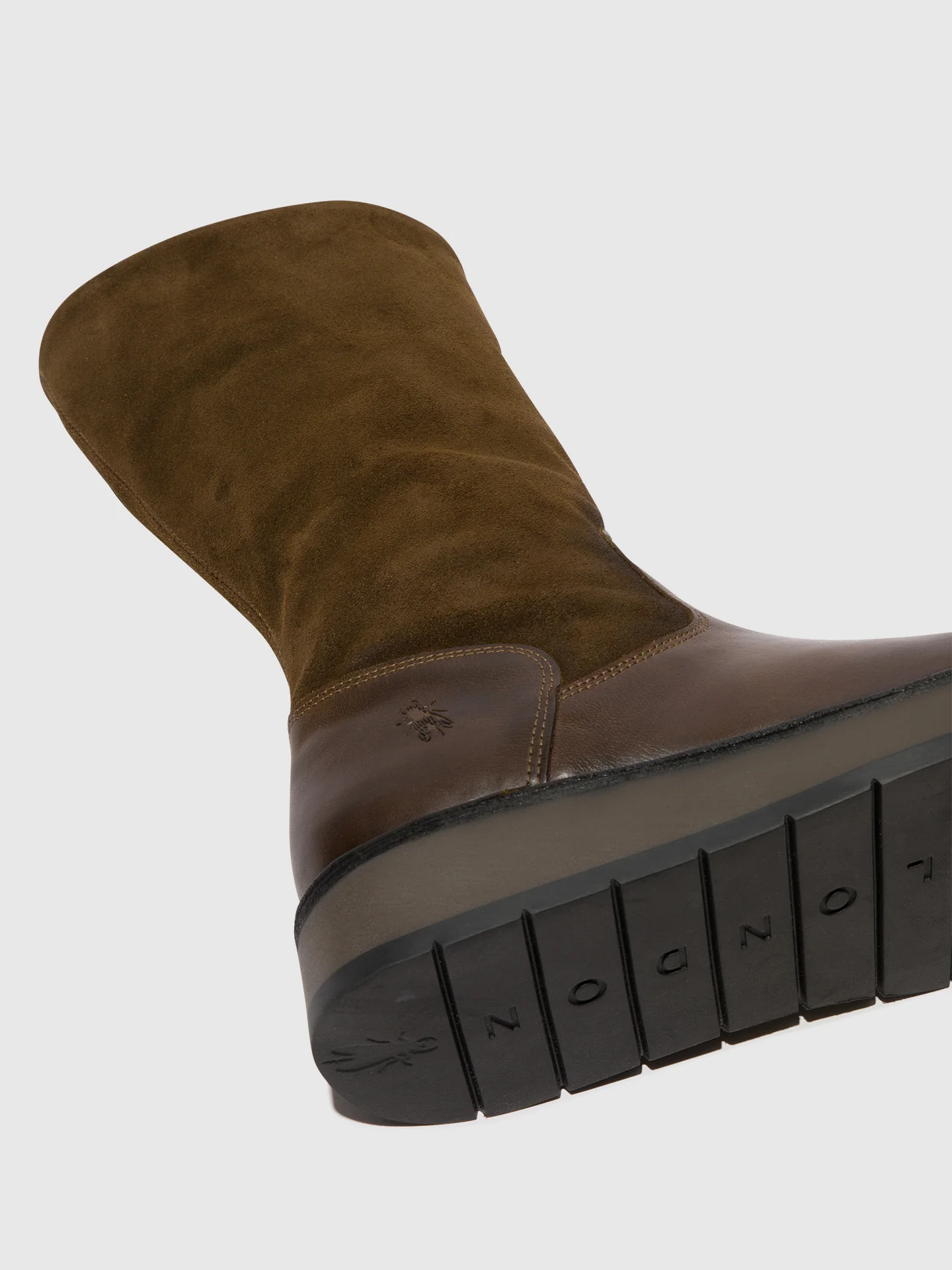 Zip Up Boots RULA083FLY OLIVE/SLUDGE (ORANGE) - Image 4