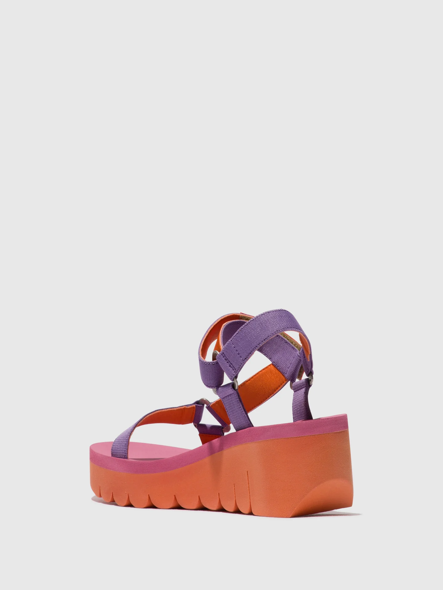 Velcro Sandals YEFA726FLY ORANGE/VIOLET (ROSE) - Image 3