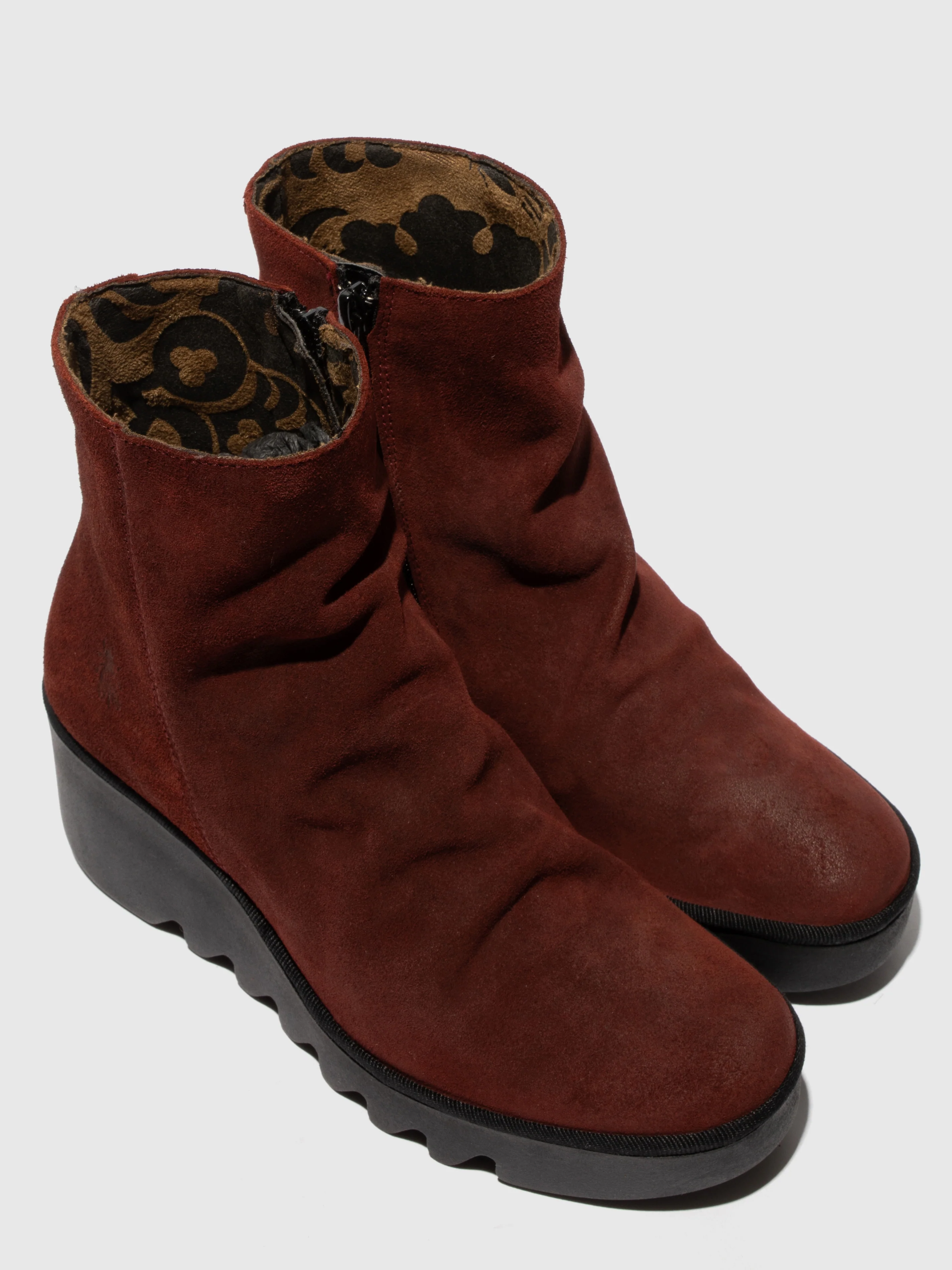 Zip Up Ankle Boots BAAN538FLY OXBLOOD - Image 4