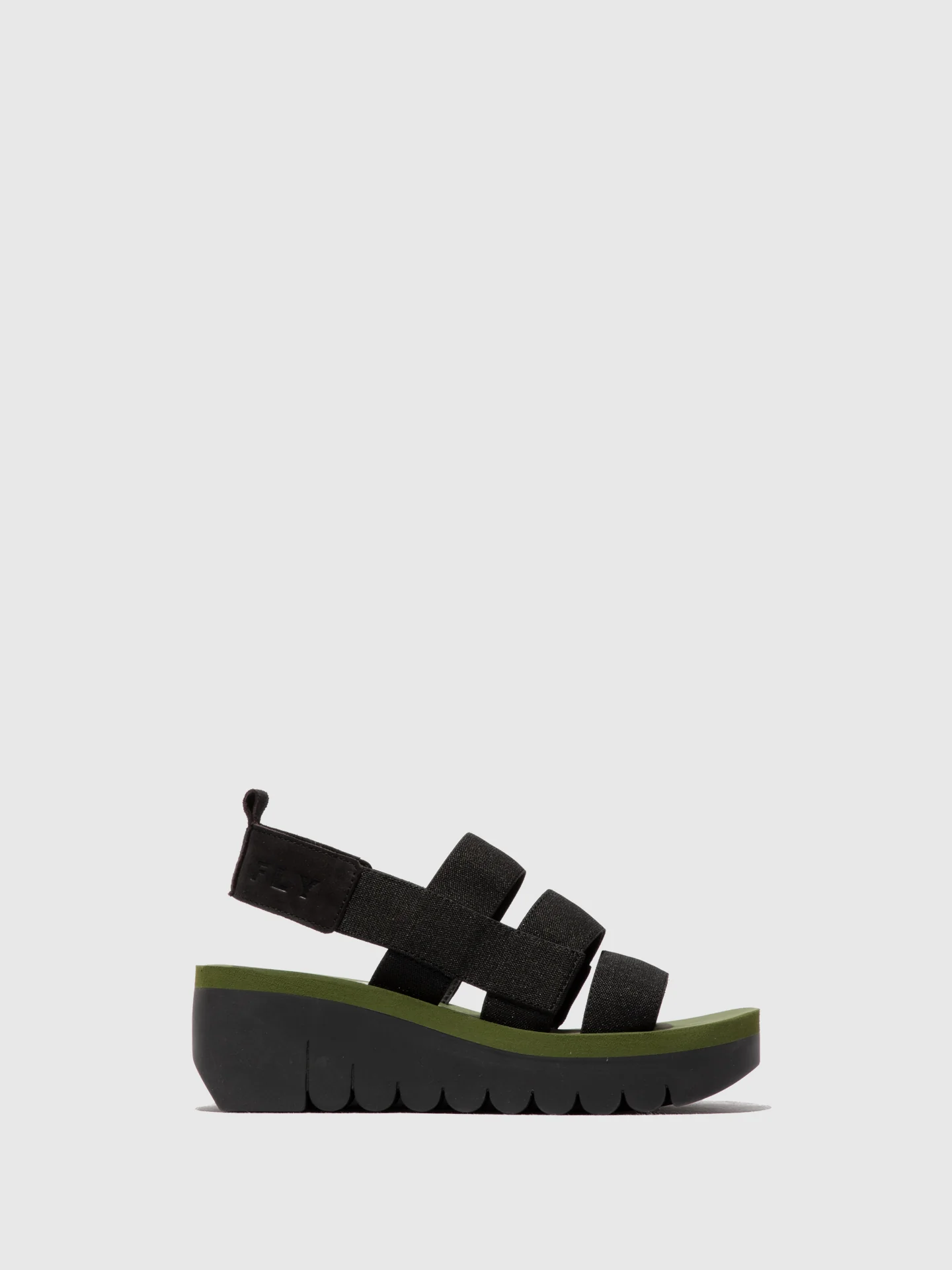 Strappy Sandals YERE847FLY BLACK/BLACK/ARMY GREEN