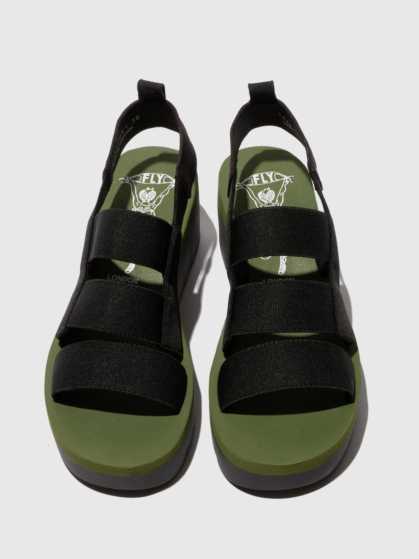 Strappy Sandals YERE847FLY BLACK/BLACK/ARMY GREEN - Image 5