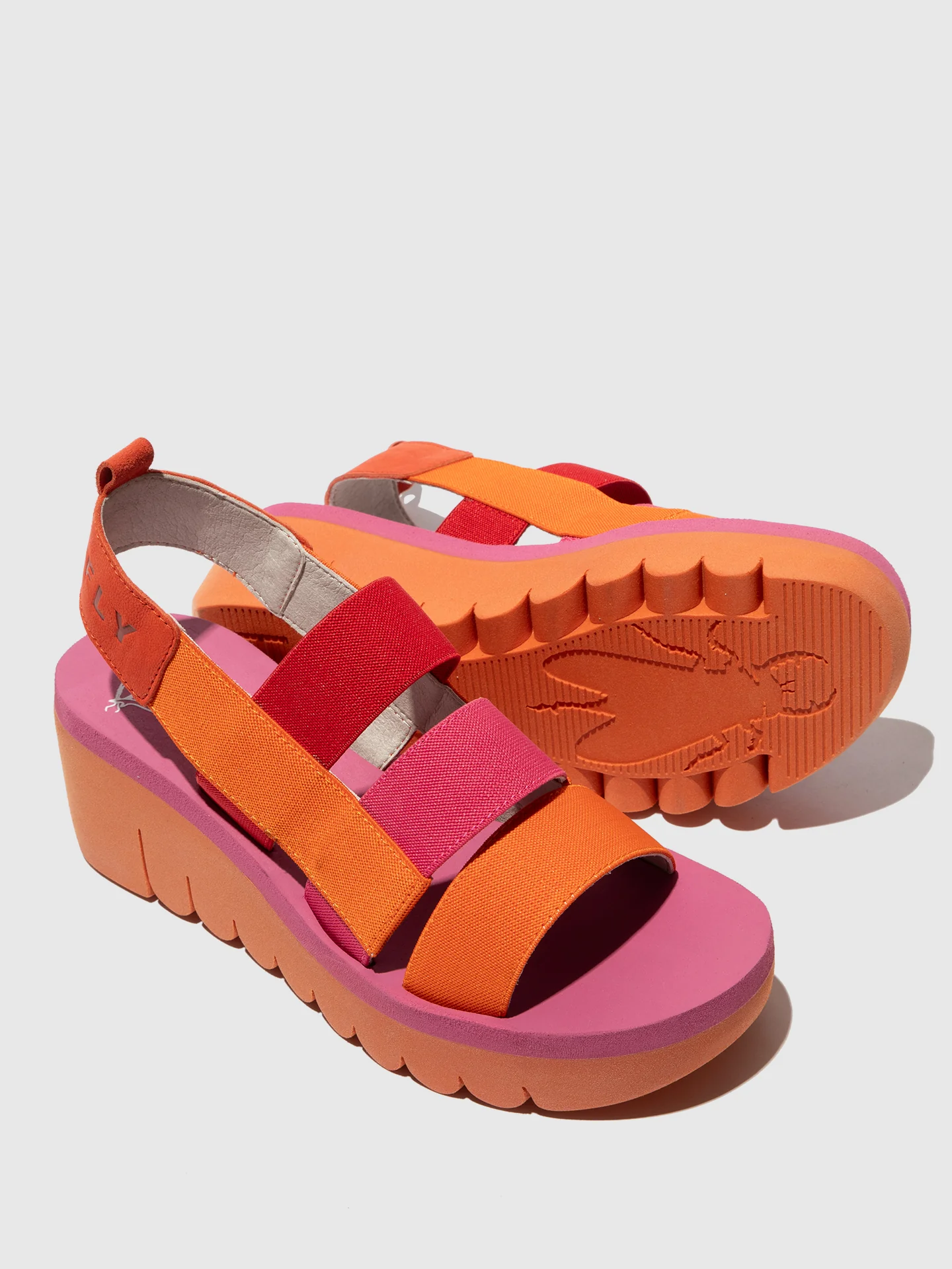 Strappy Sandals YERE847FLY DEVIL RED/MULTICOLOR/LILAC - Image 4