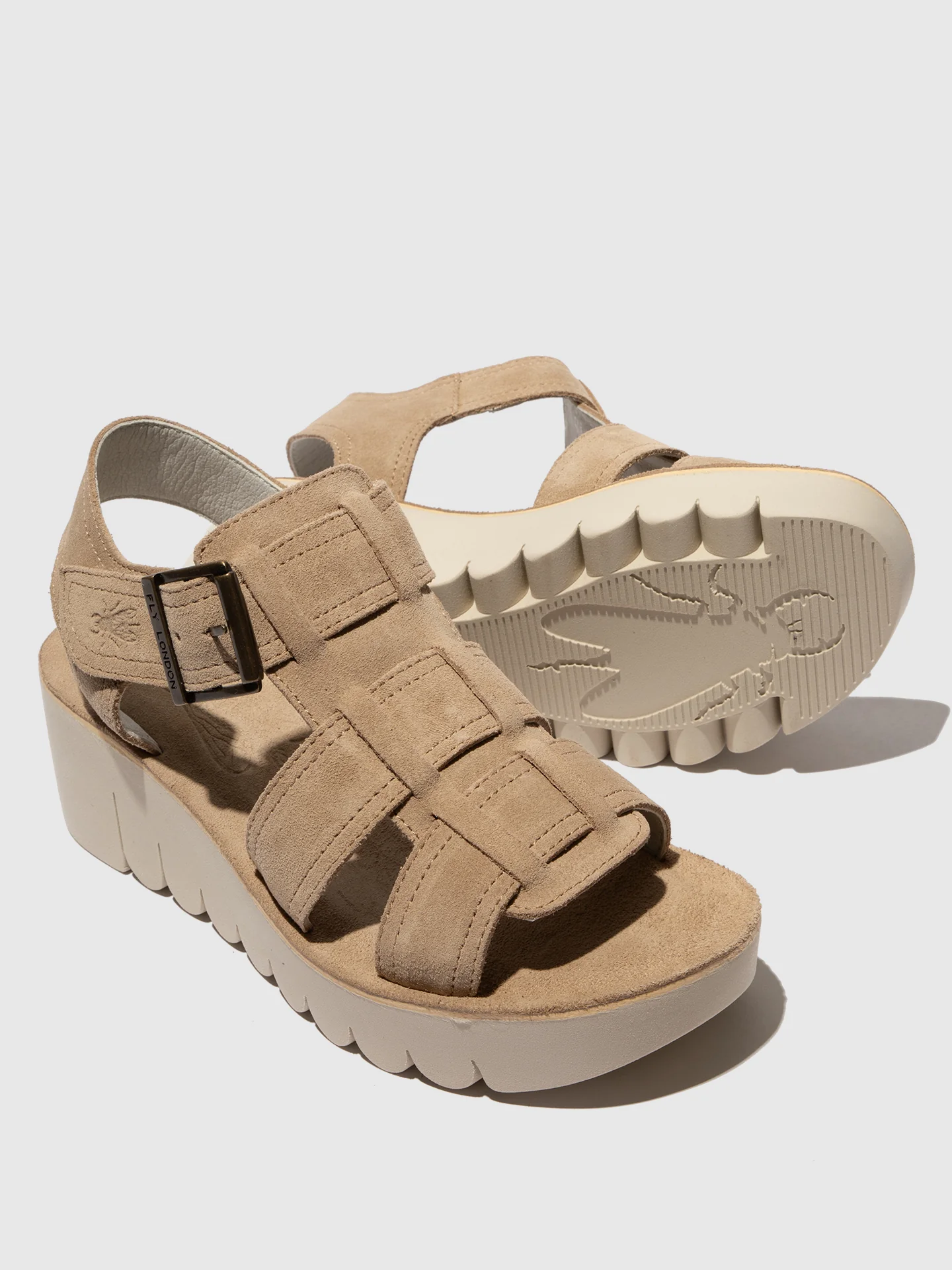 Sling-Back Sandals YUDD236FLY TAUPE - Image 4