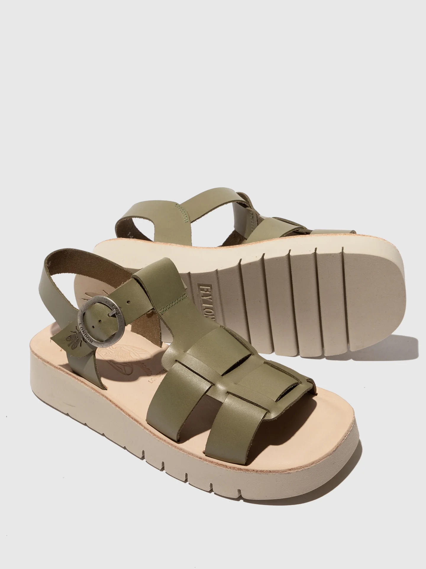 Buckle Sandals SUDY246FLY SMOG/NATURAL - Image 4