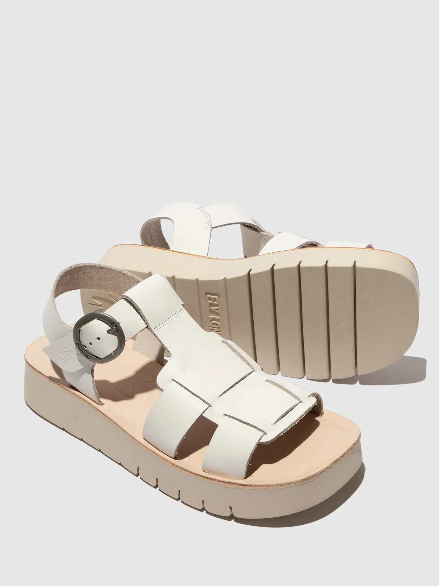 Buckle Sandals SUDY246FLY WHITE/NATURAL - Image 4