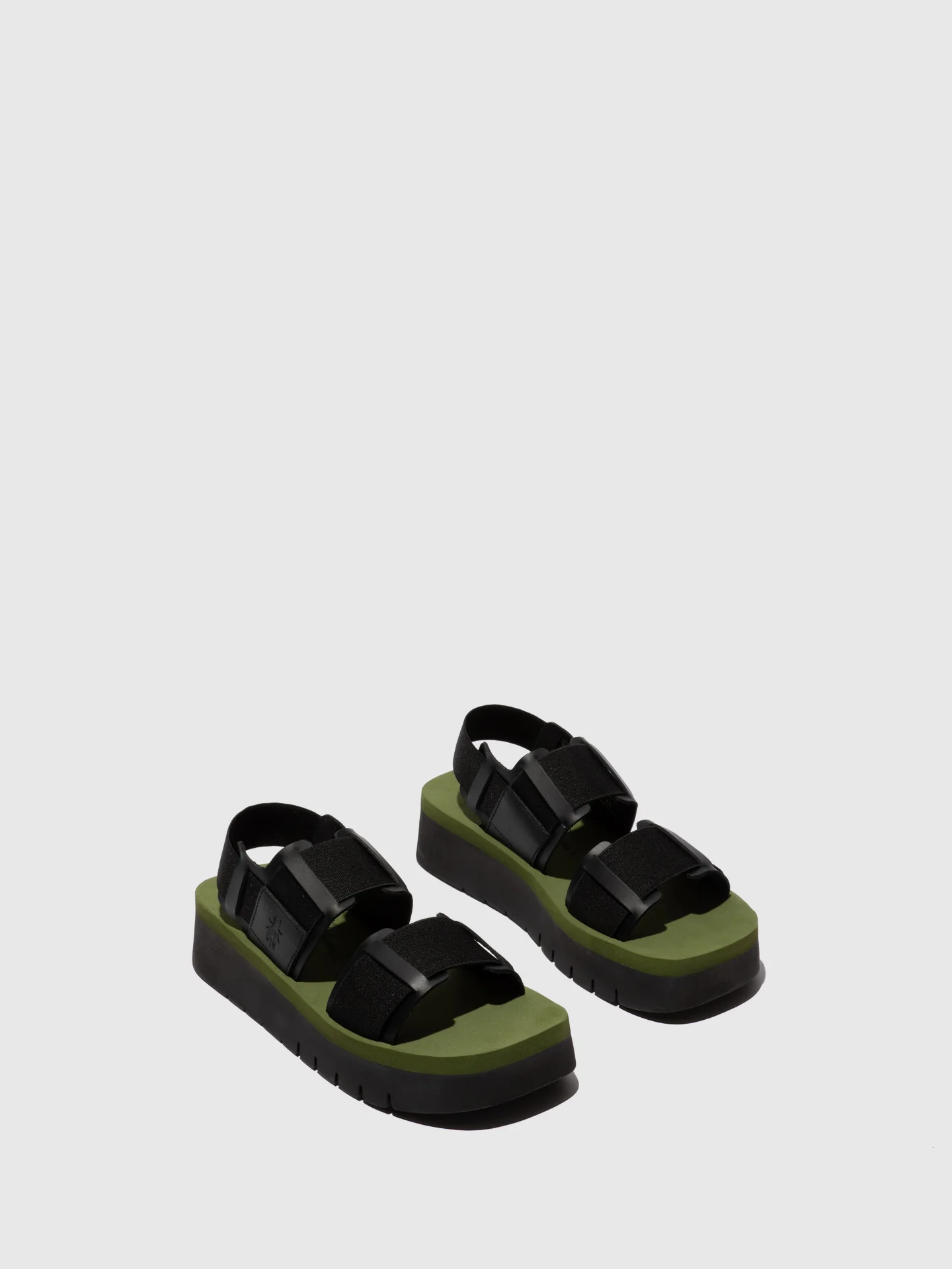 Sling-Back Sandals SORU277FLY BLACK/BLACK/ARMY GREEN - Image 2
