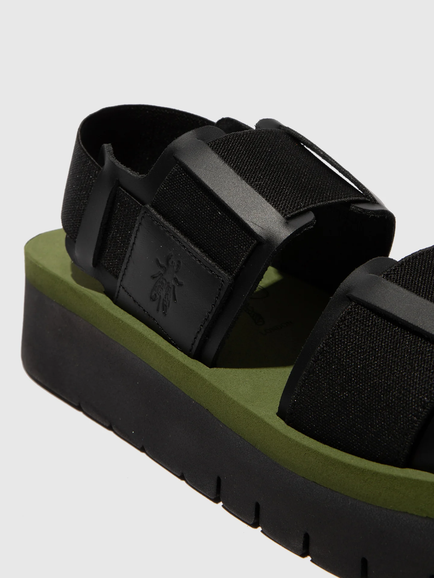 Sling-Back Sandals SORU277FLY BLACK/BLACK/ARMY GREEN - Image 4