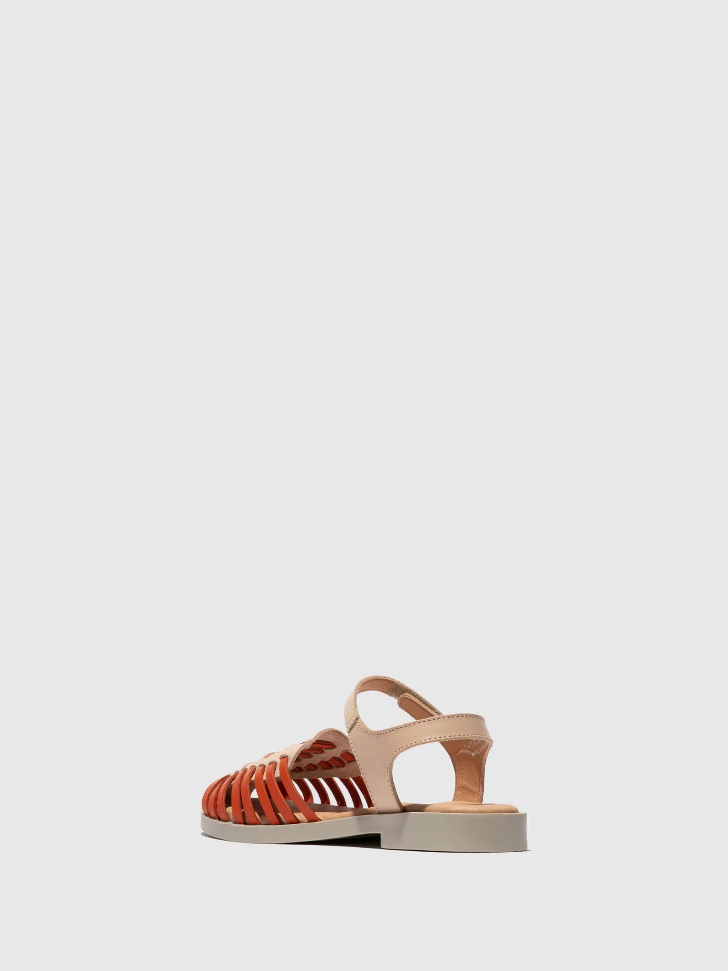 Ankle Strap Sandals AVAN406FLY NATURAL/SCARLET - Image 3