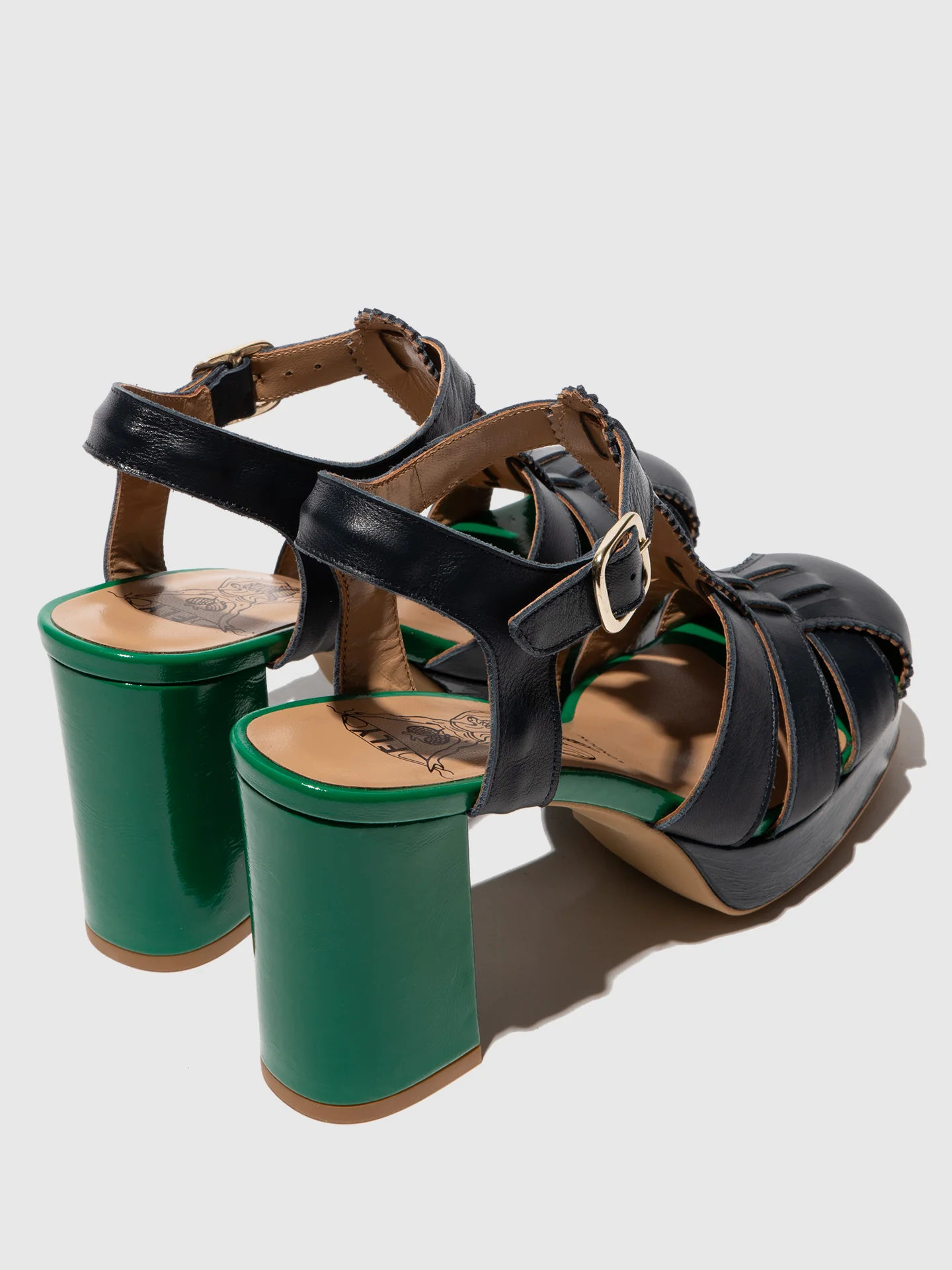 Buckle Sandals EVIT452FLY NAVY/GREEN - Image 4