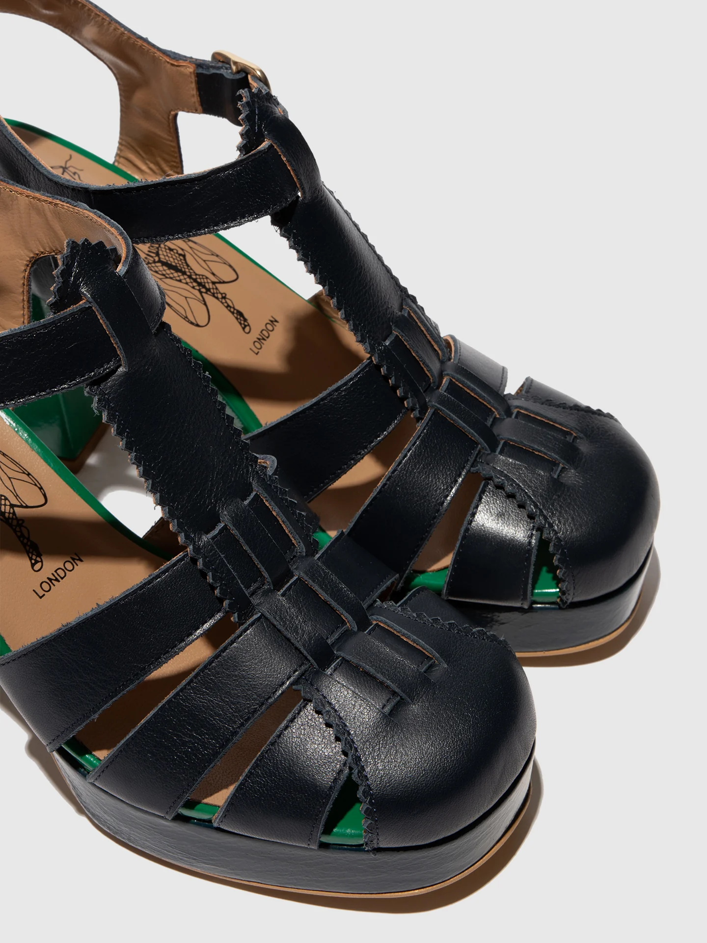 Buckle Sandals EVIT452FLY NAVY/GREEN - Image 5