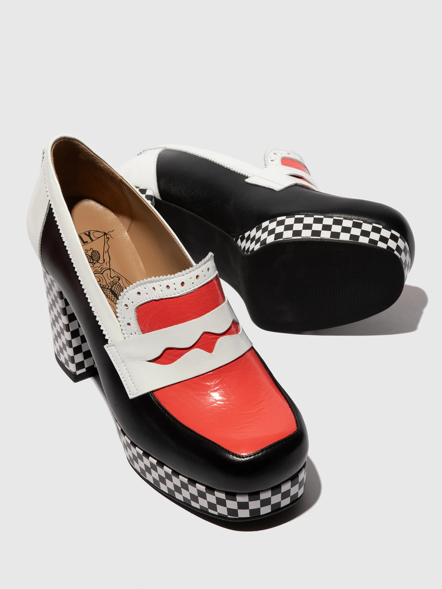 Slip-on Shoes EROK453FLY SCARLET/BLACK/WHITE - Image 4