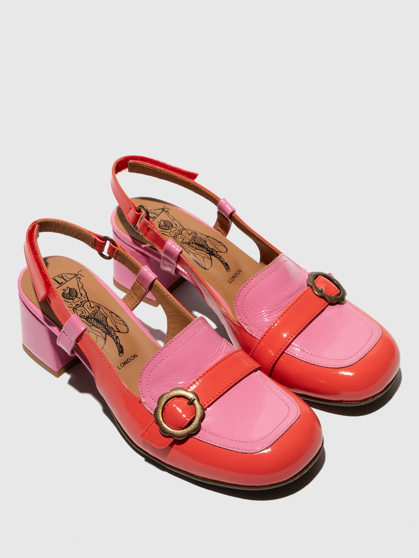 Sling-Back Sandals PEMY456FLY PINK/SCARLET - Image 4