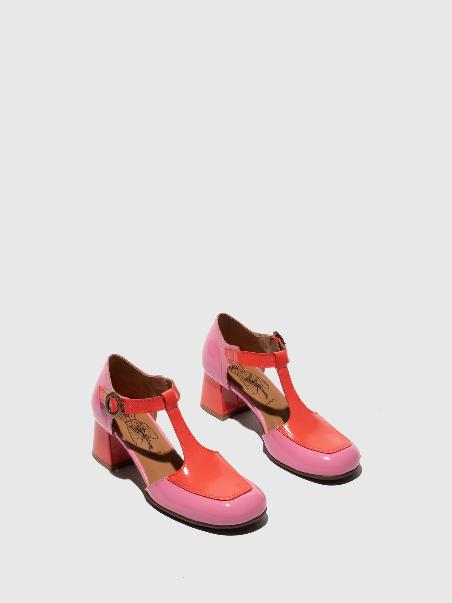 Buckle Shoes POLK457LY PINK/SCARLET - Image 2