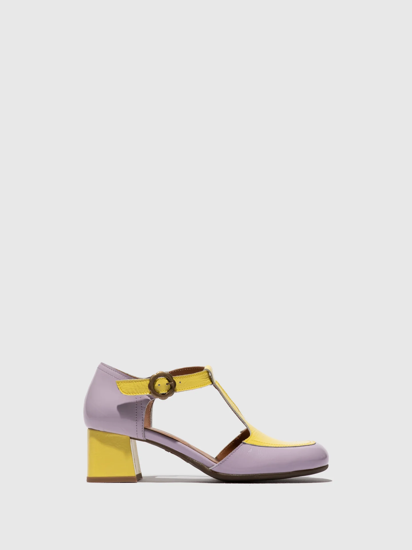 Buckle Shoes POLK457LY VIOLET/LEMON
