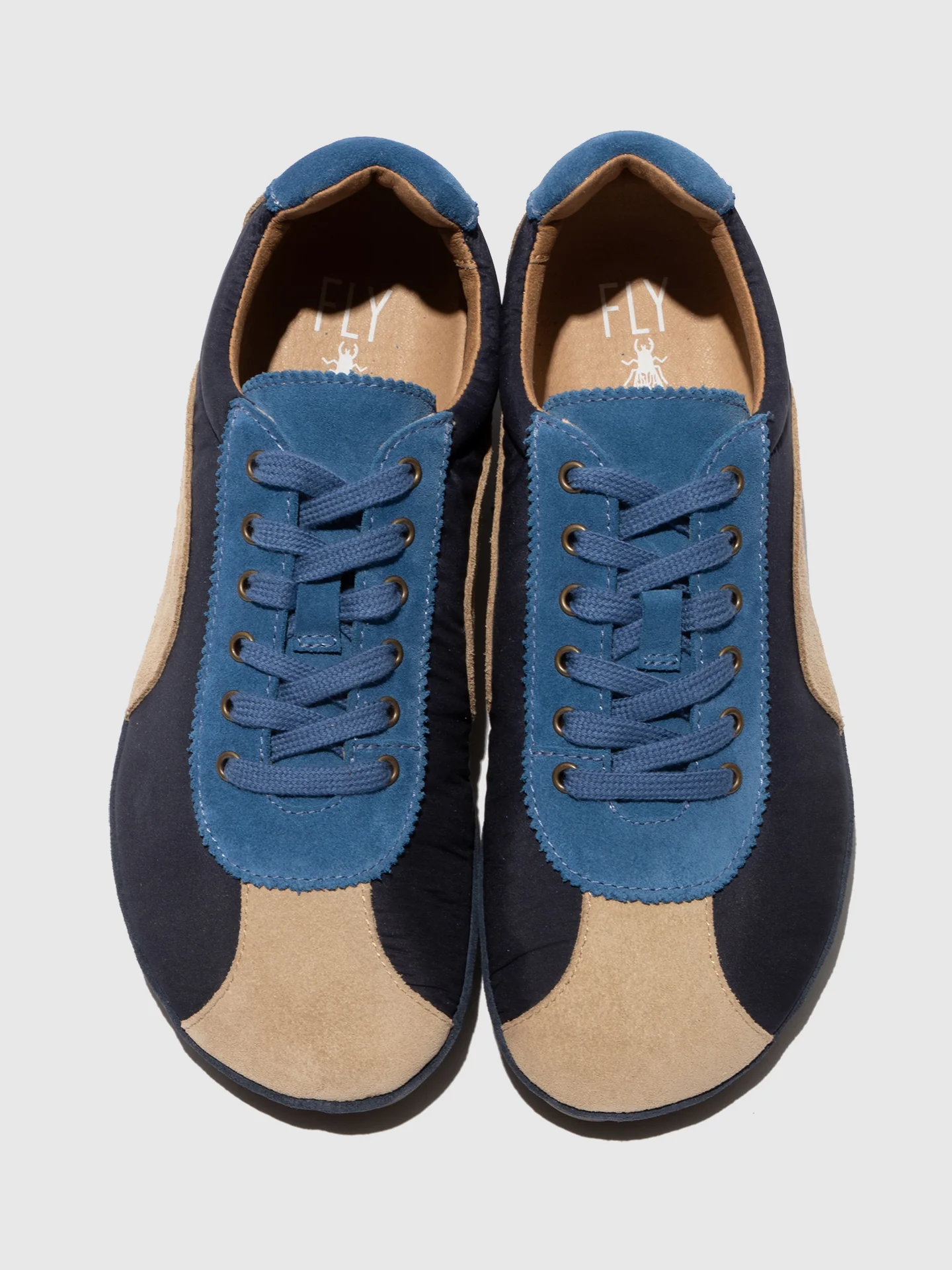 Lace-up Trainers MEEG105FLY TAUPE/BLUE - Image 5
