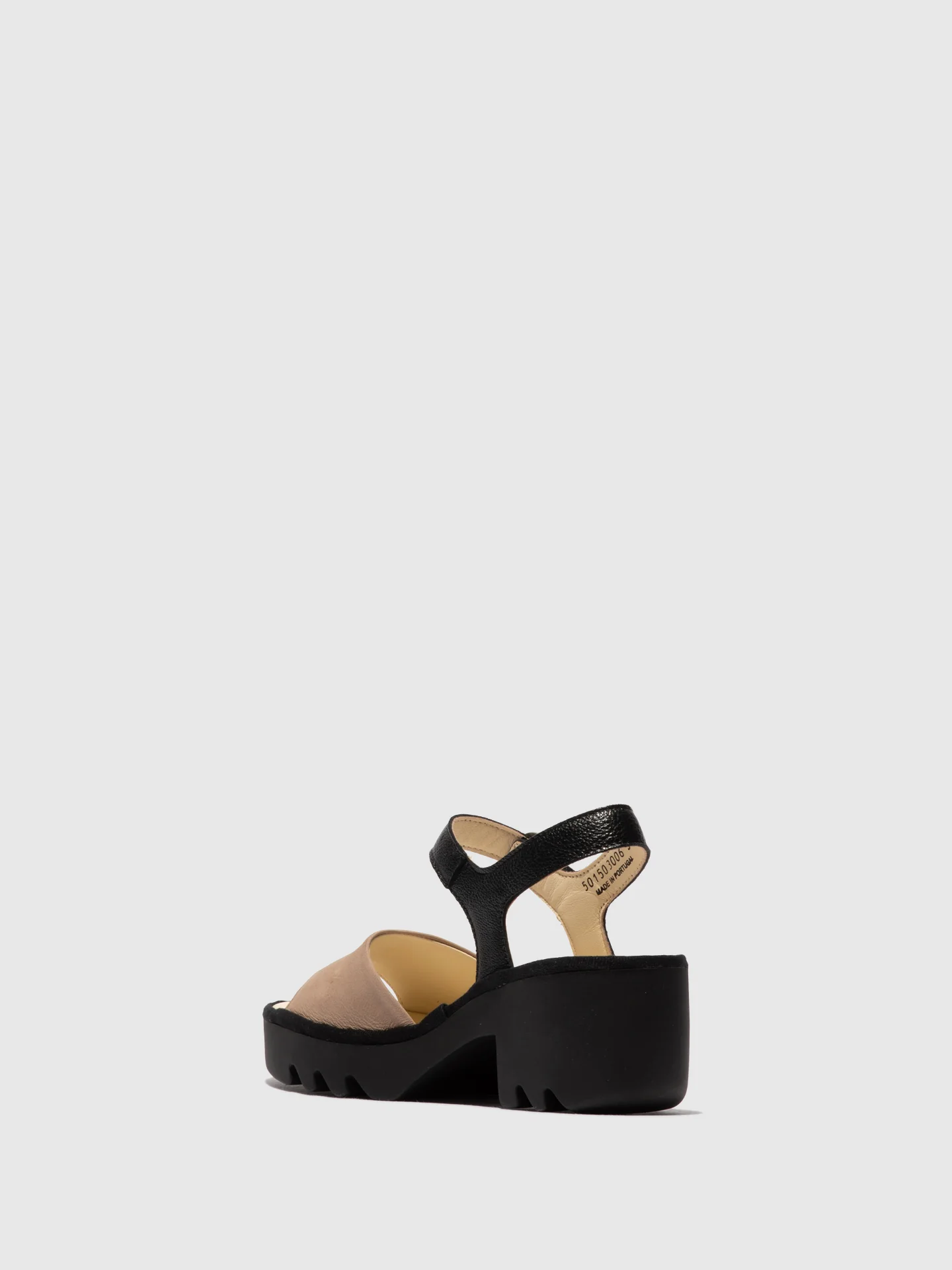 Sling-Back Sandals TULL503FLY TAUPE/BLACK - Image 3