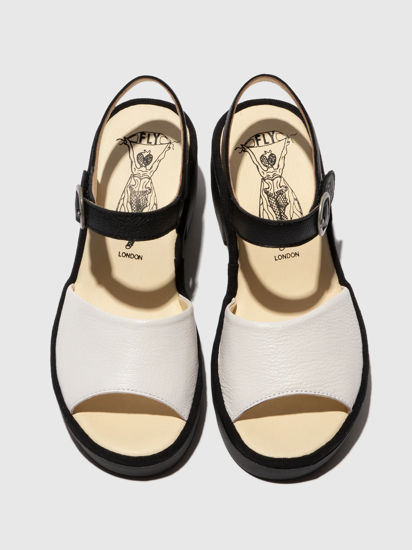 Sling-Back Sandals TULL503FLY WHITE/BLACK - Image 4
