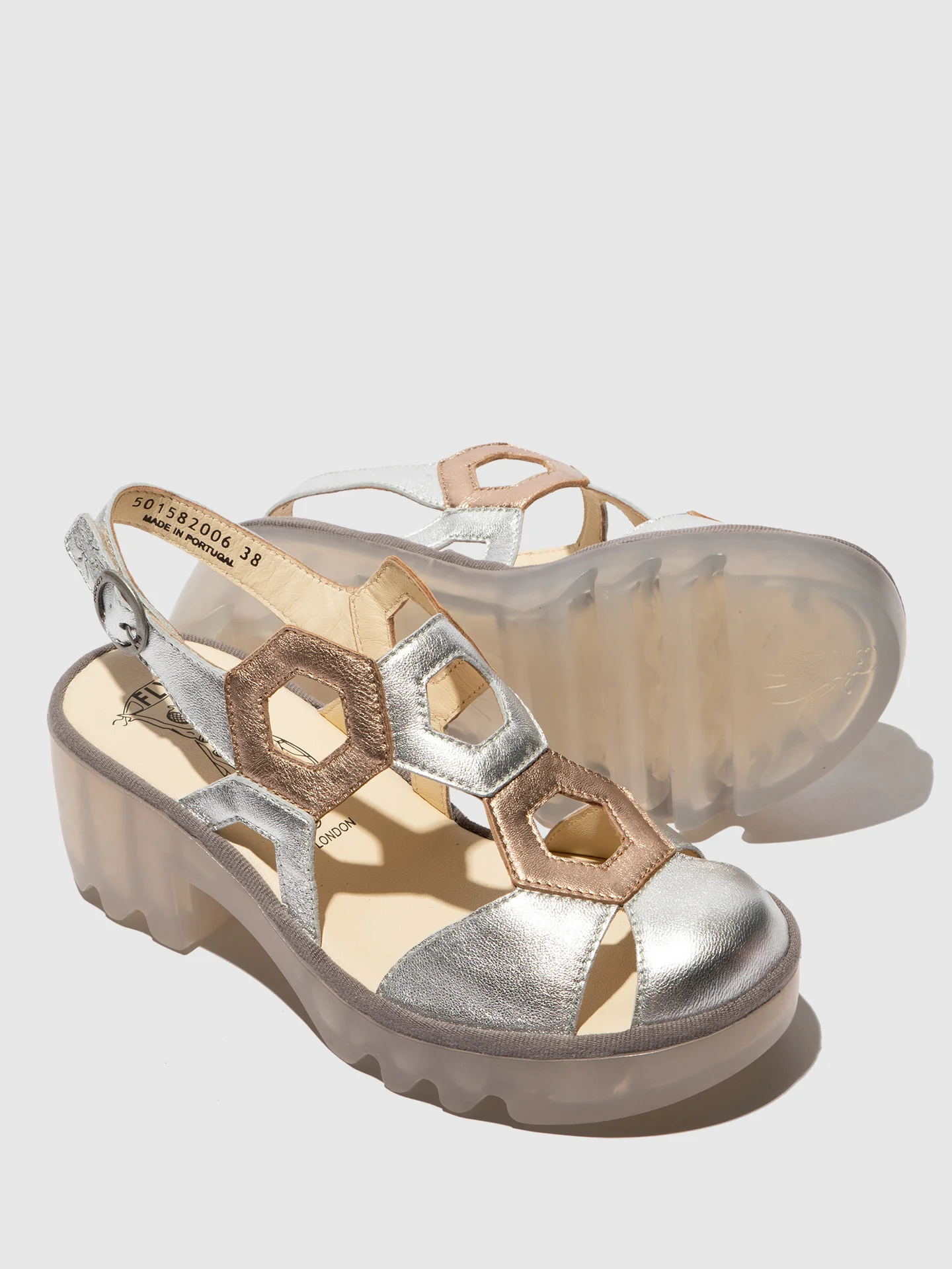 Sling-Back Sandals TRUL582FLY SILVER/SAHARA - Image 4