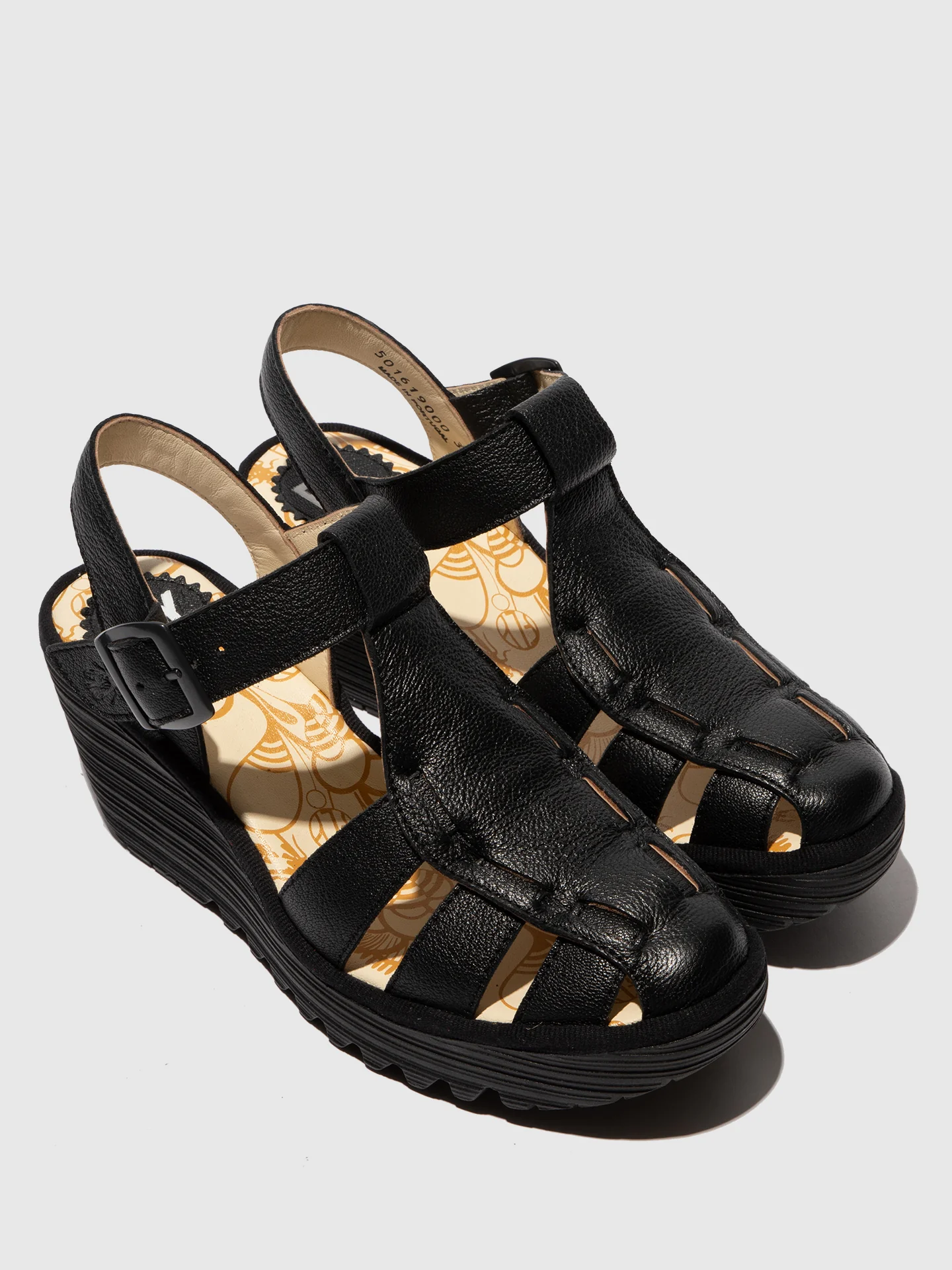 Buckle Sandals YERU619FLY BLACK - Image 4