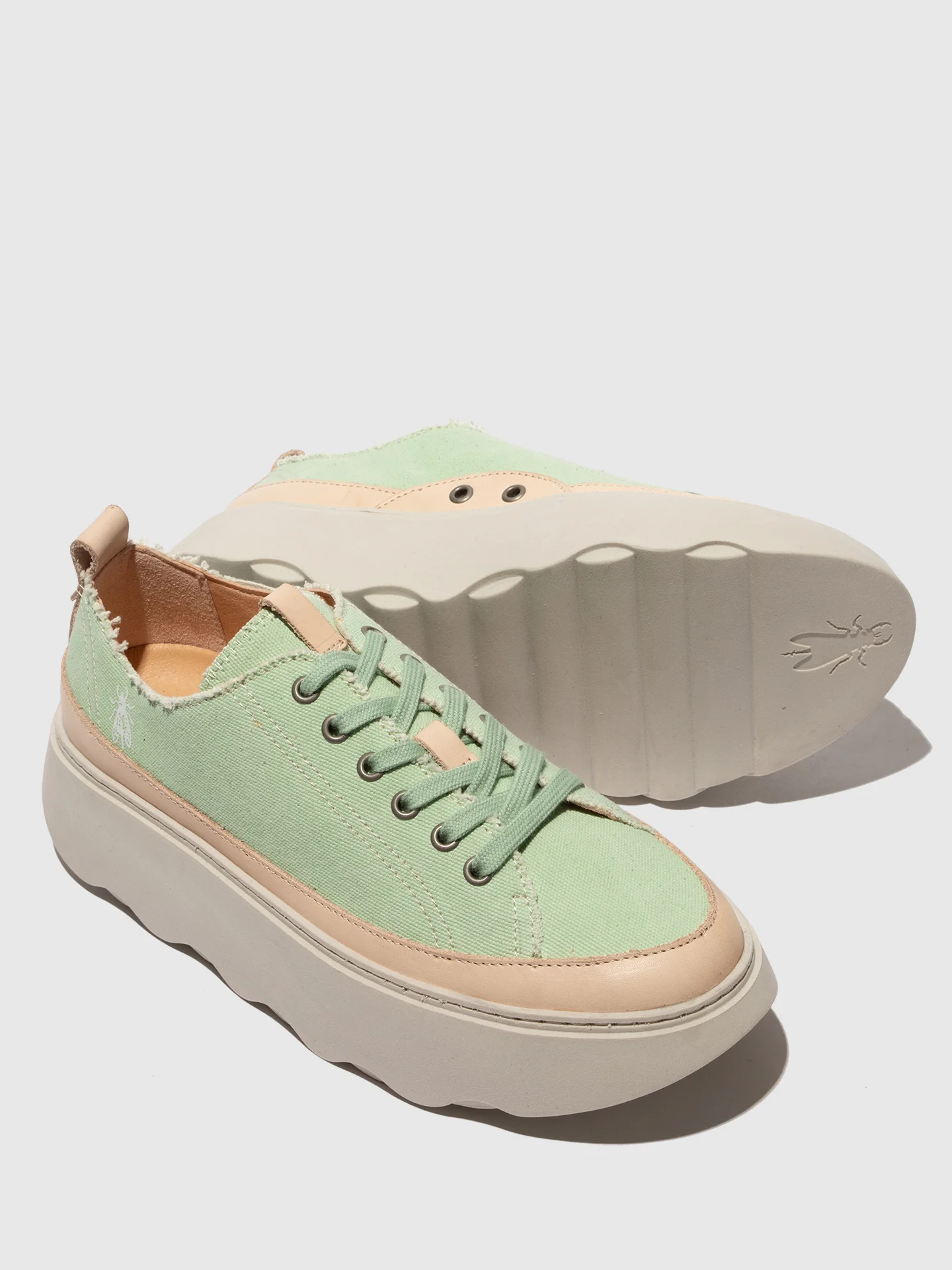 Lace-up Trainers FEBY758FLY MINT/NATURAL - Image 4