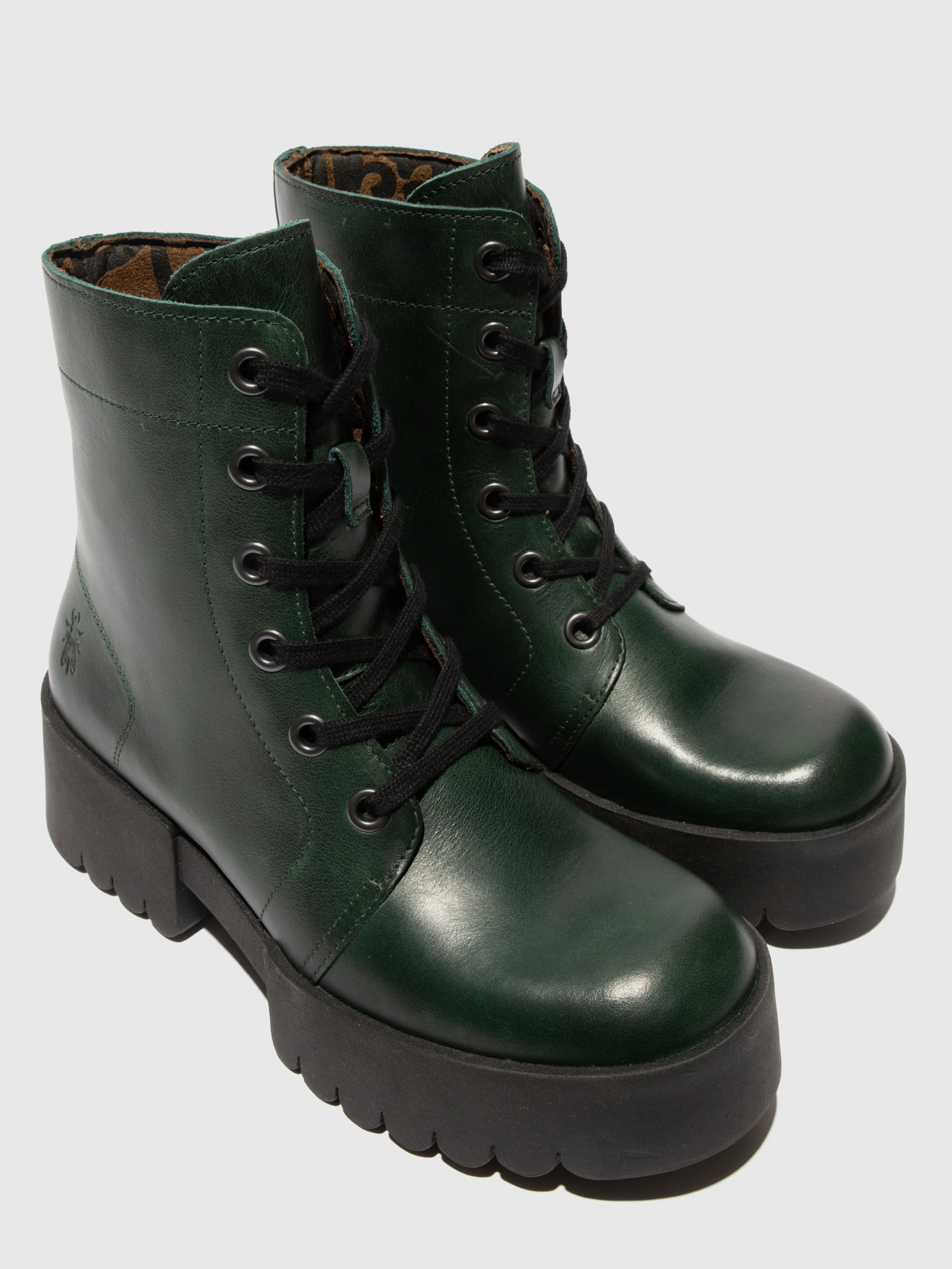 Lace-up Ankle Boots ELVU140FLY PETROL - Image 4