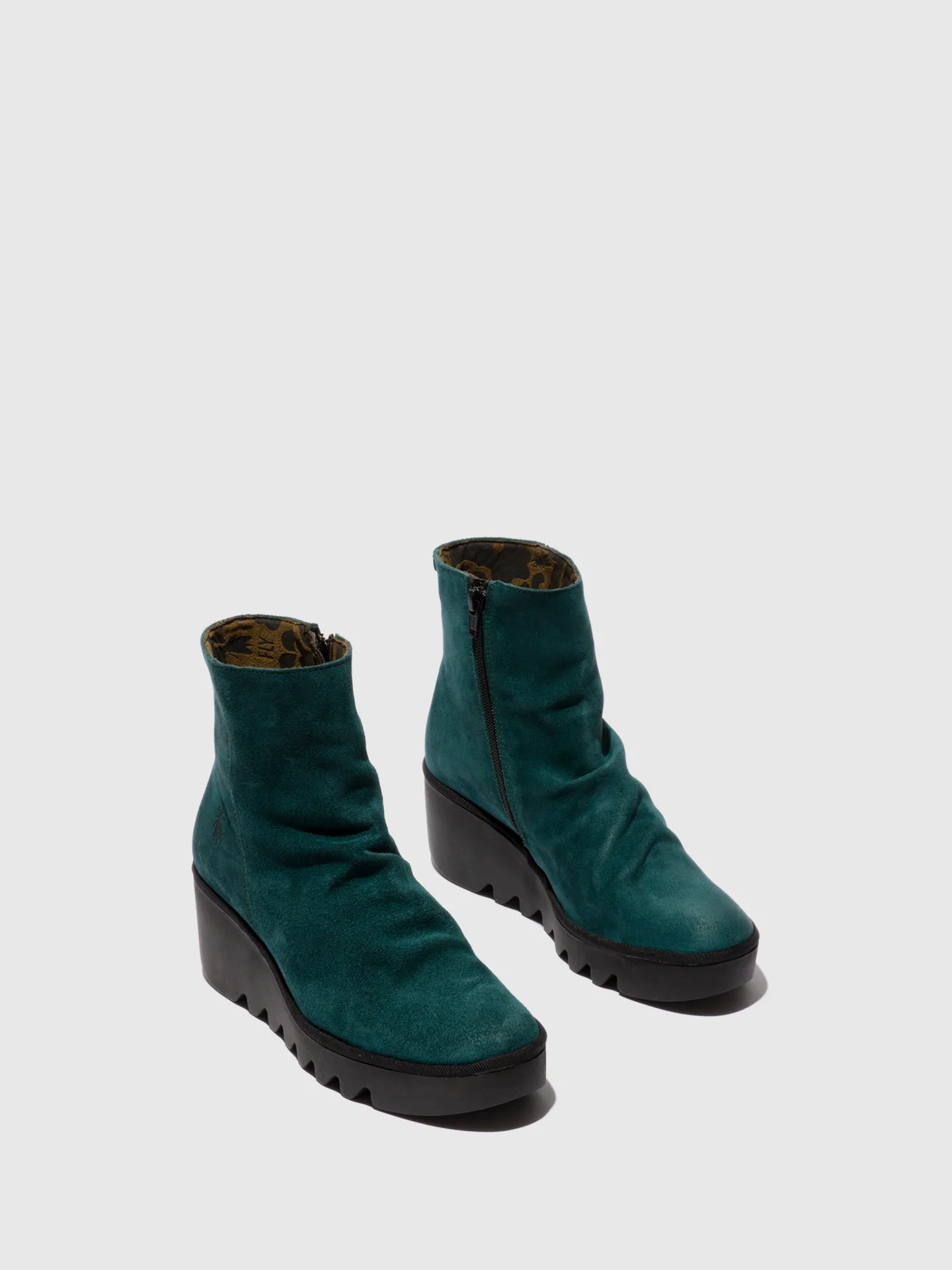 Zip Up Ankle Boots BAAN538FLY PETROL - Image 2