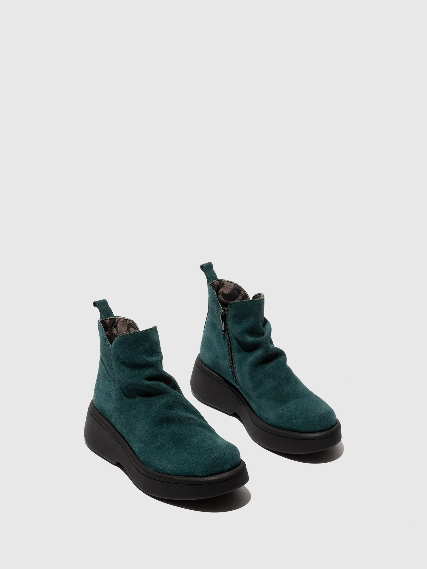 Zip Up Ankle Boots MAZY323FLY PETROL - Image 2