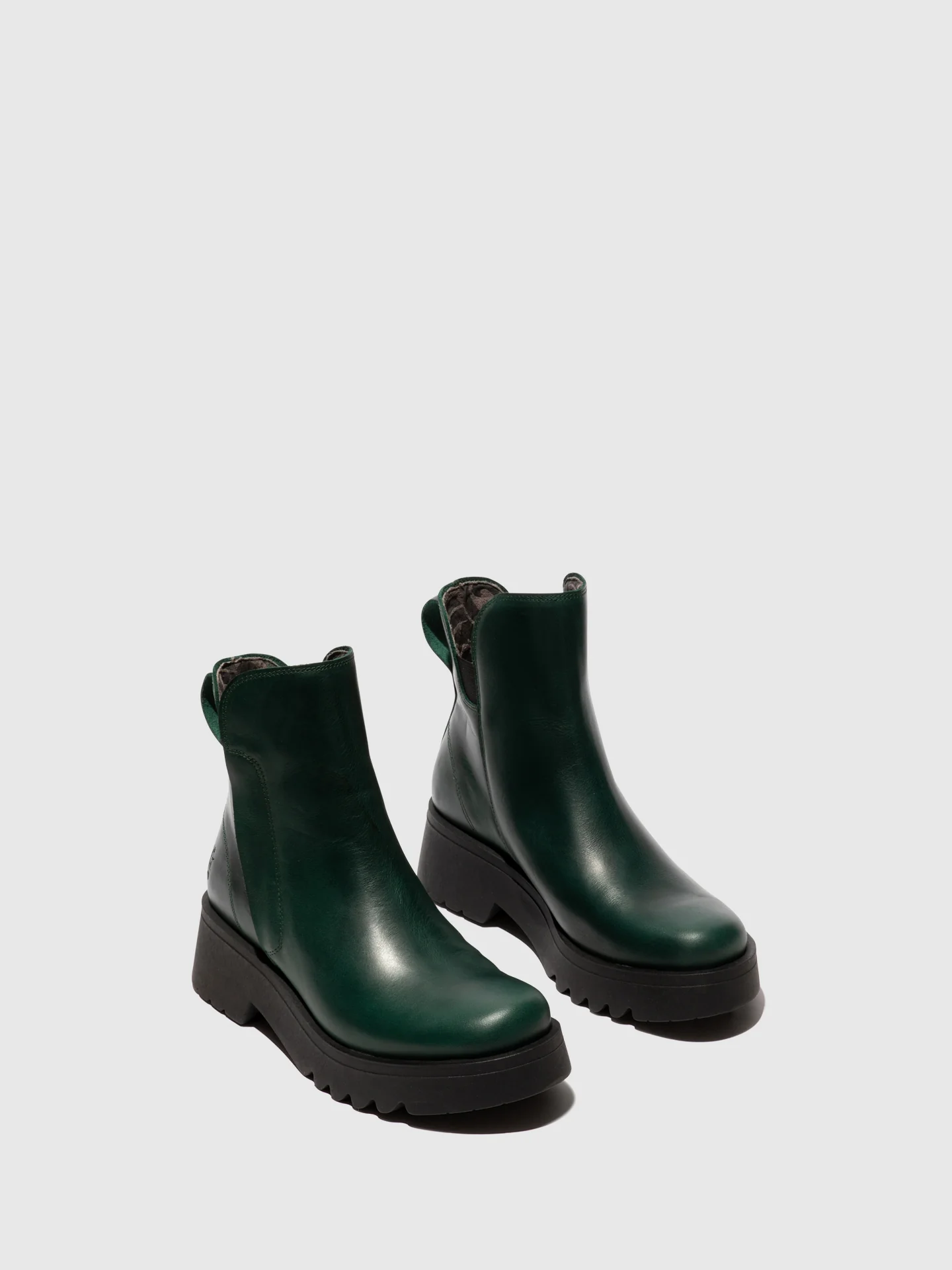 Zip Up Ankle Boots MUZZ977FLY PETROL - Image 2