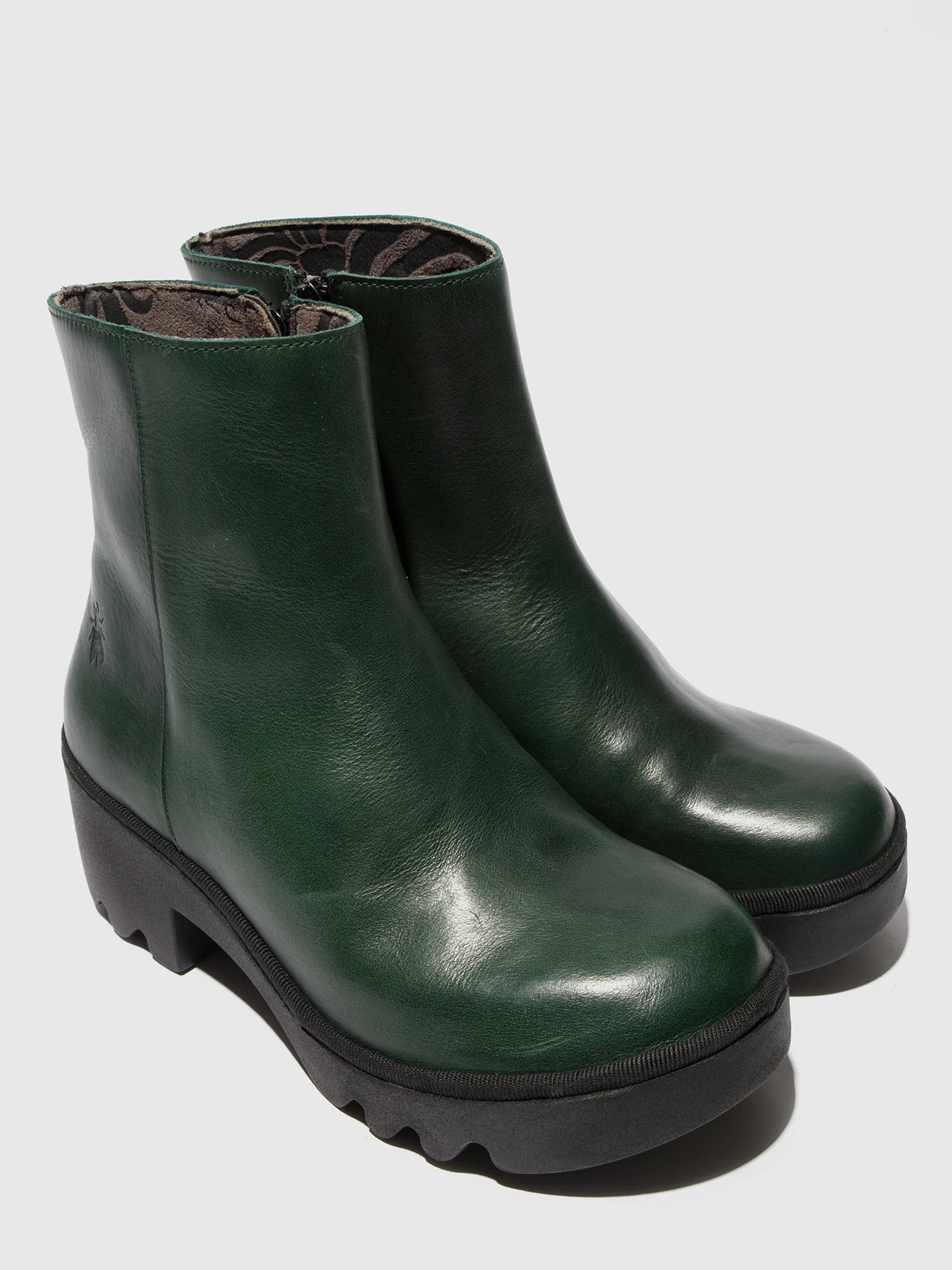 Zip Up Ankle Boots TOOR513FLY PETROL - Image 4