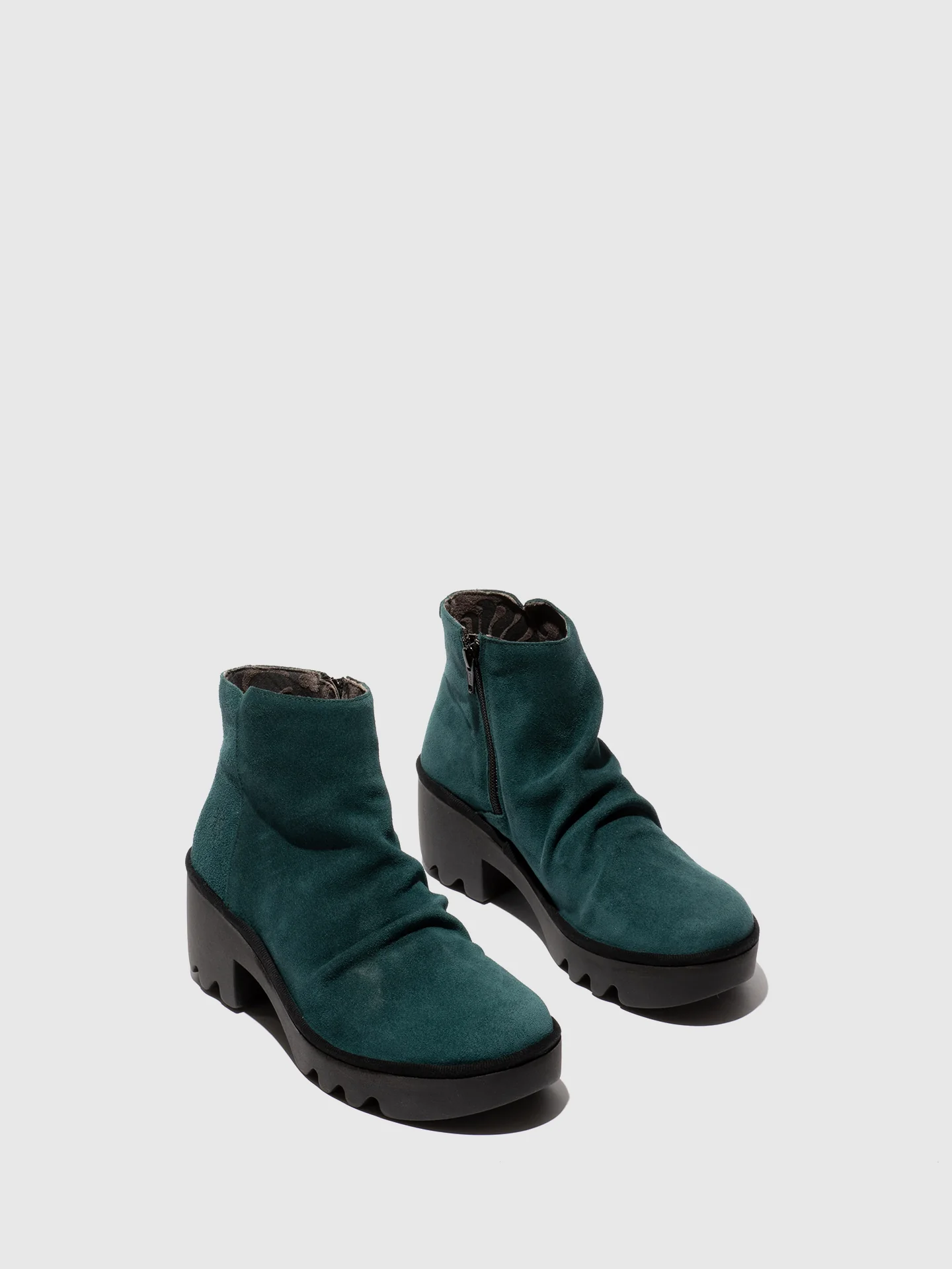 Zip Up Ankle Boots TULP592FLY PETROL - Image 2