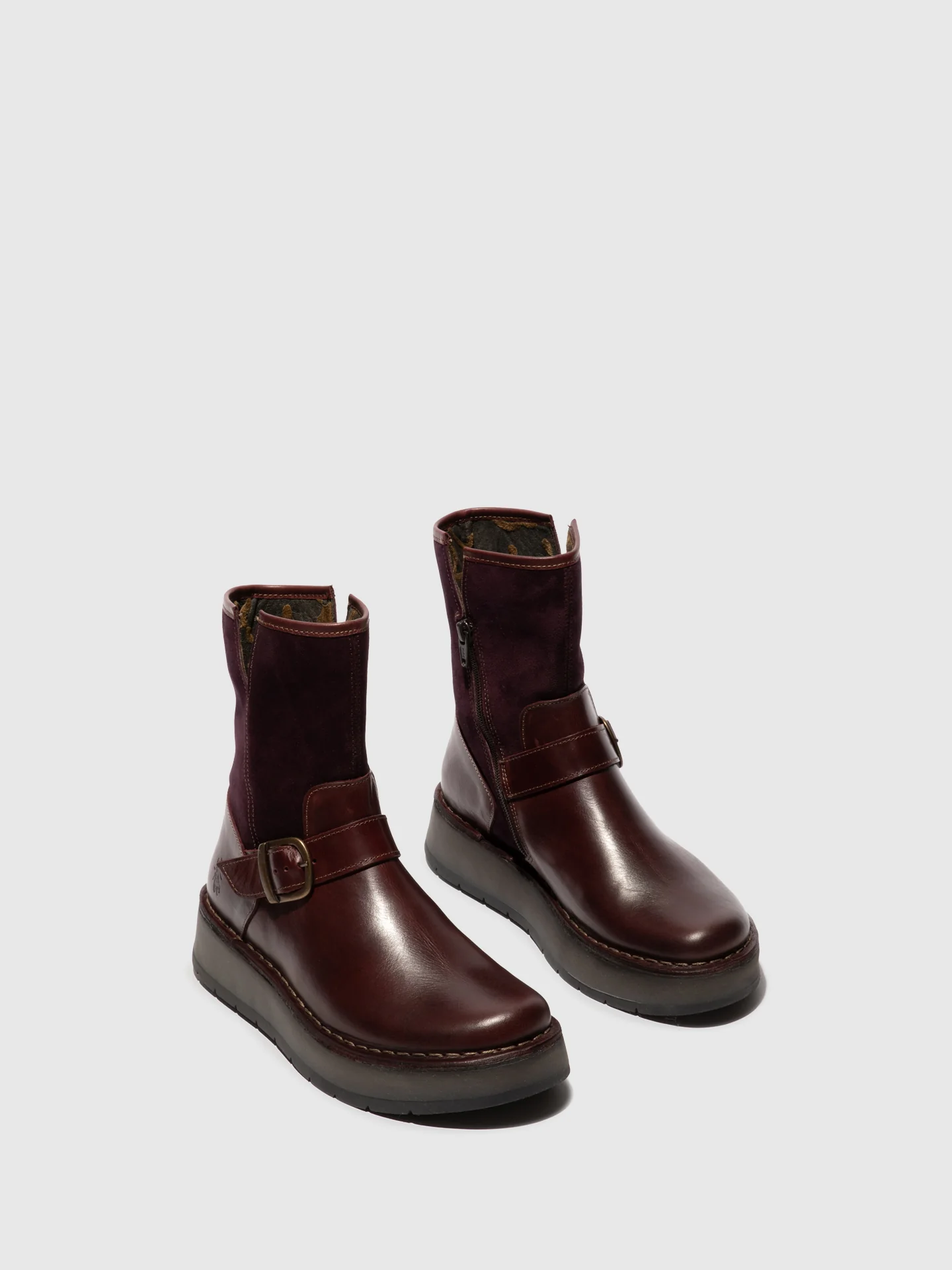 Buckle Ankle Boots RUTH101FLY PURPLE - Image 2