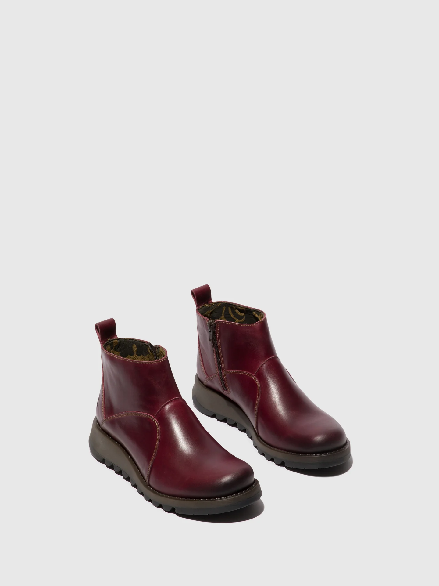 Zip Up Ankle Boots SELY918FLY PURPLE - Image 2